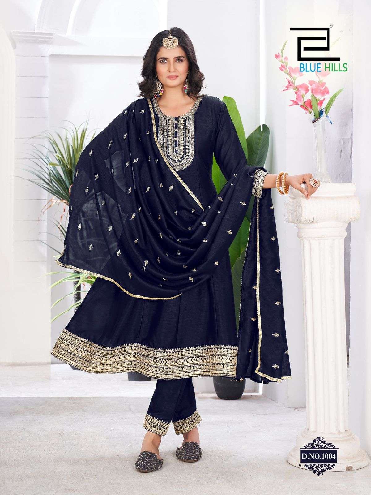 Blue Hills Taj Mahal Anarkali Style 3 Piece Catalog