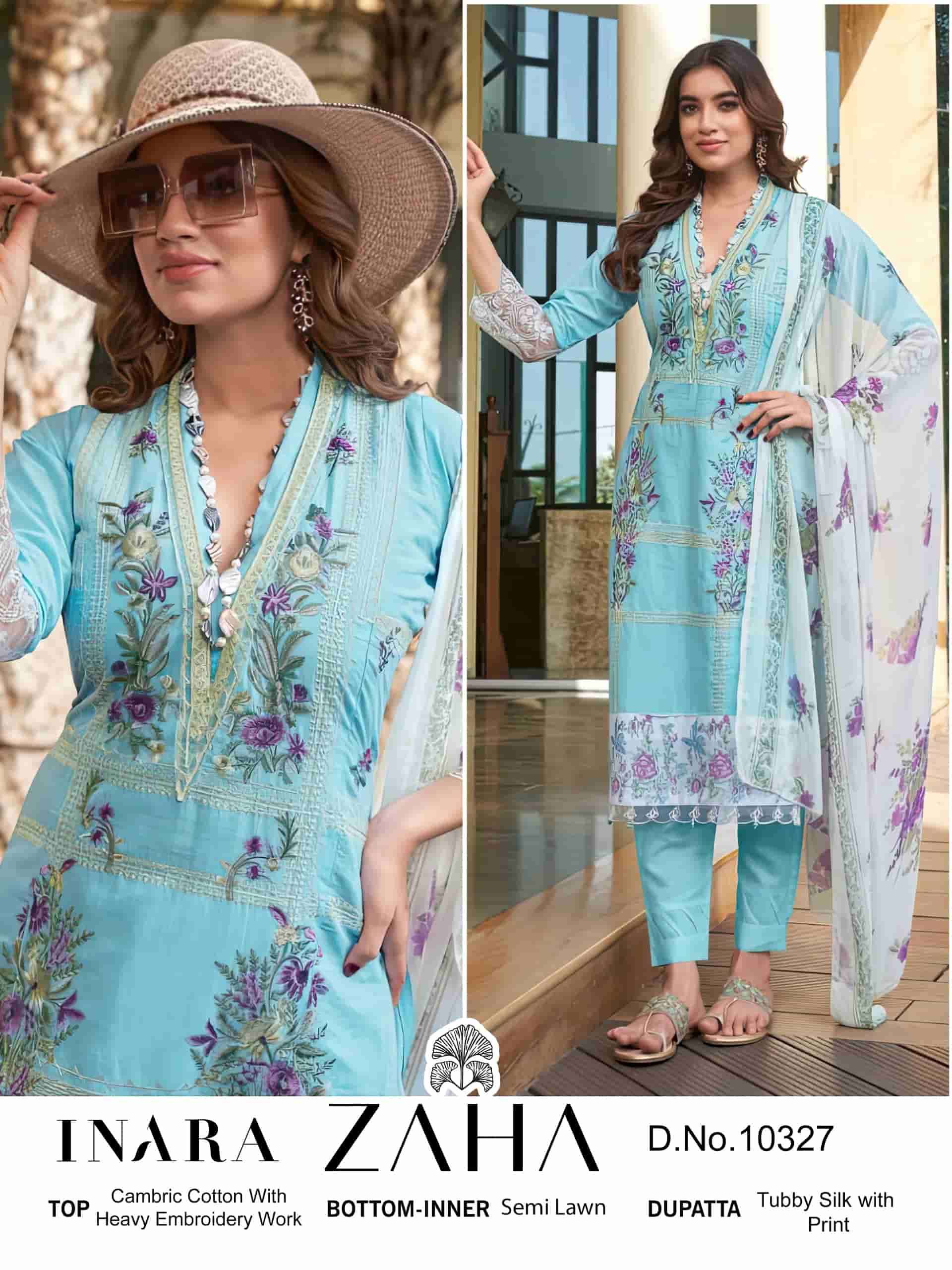 Zaha Inara Vol 1 Heavy Embroidered Cotton Salwar Suit Wholesalers view 3