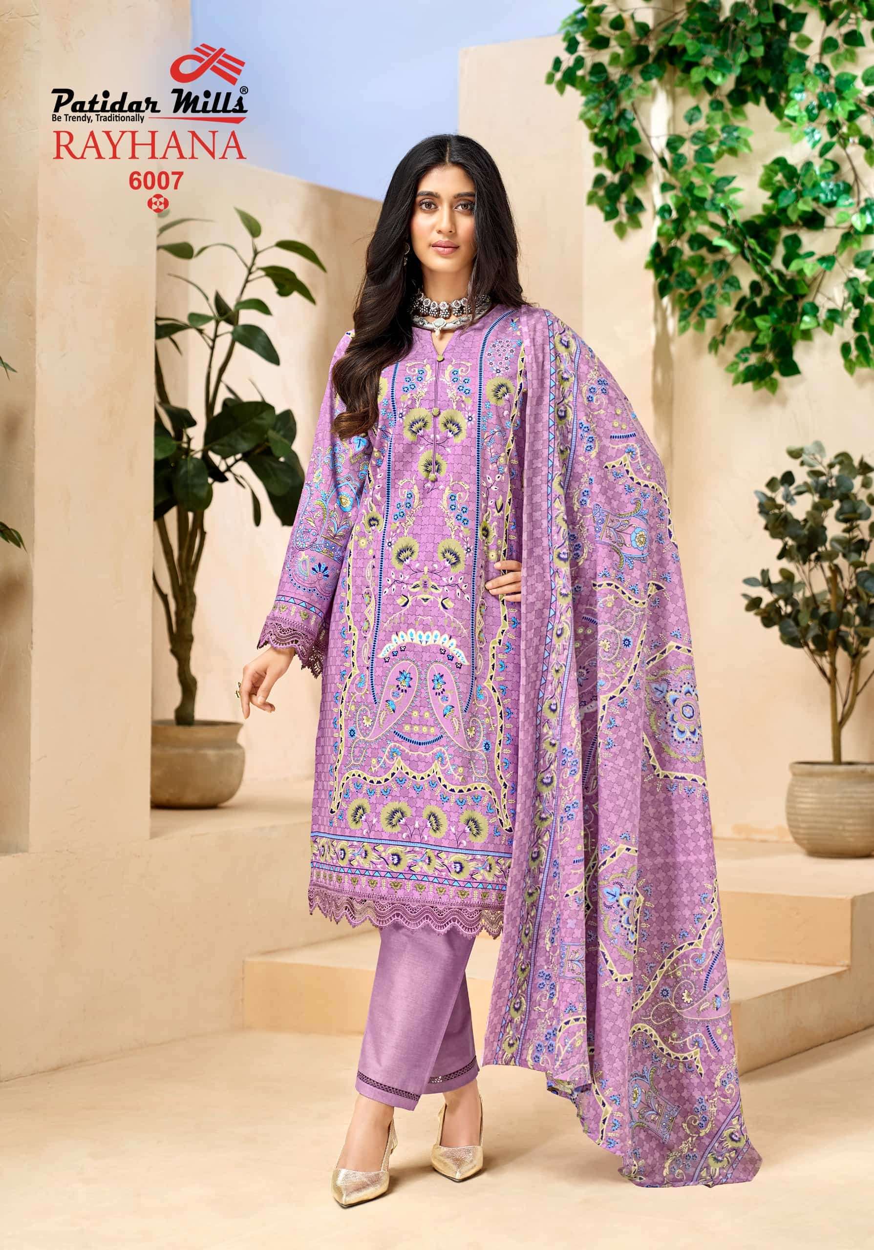 Patidar Mills Rayhana Vol 2 Fancy Cotton Dress Material Catalog view 3