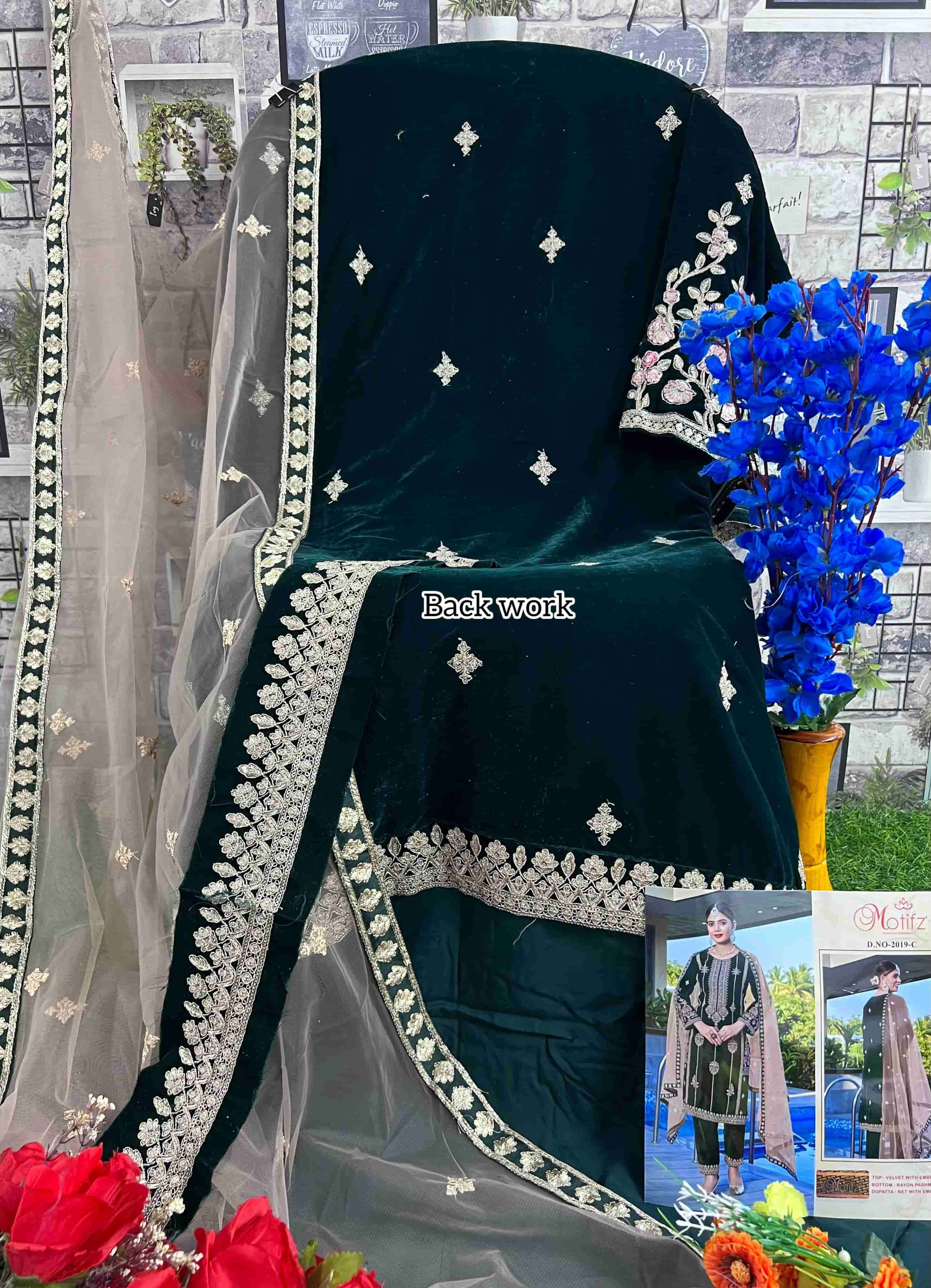 Motifz 2019 Colors Festive Wear Style Designer Winter Wear Salwar Suit Wholesalers view 10