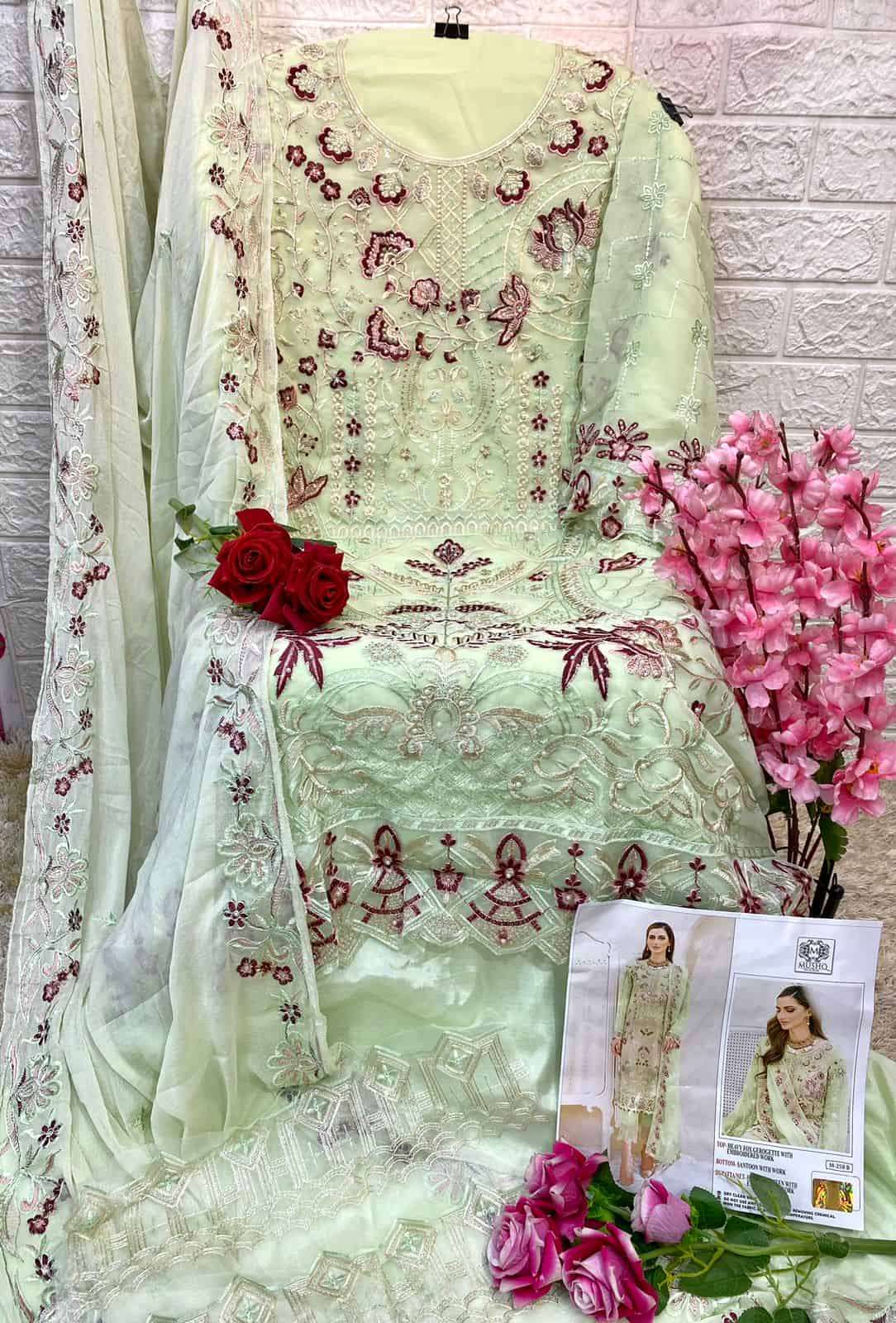 Mushq M 258 Colors Festive Wear Style Designer Pakistani Suit Wholesalers view 6