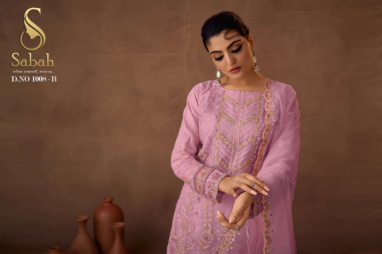 FK Fashion Hub Sabah Riya Exclusive organza readymade Suit view 2