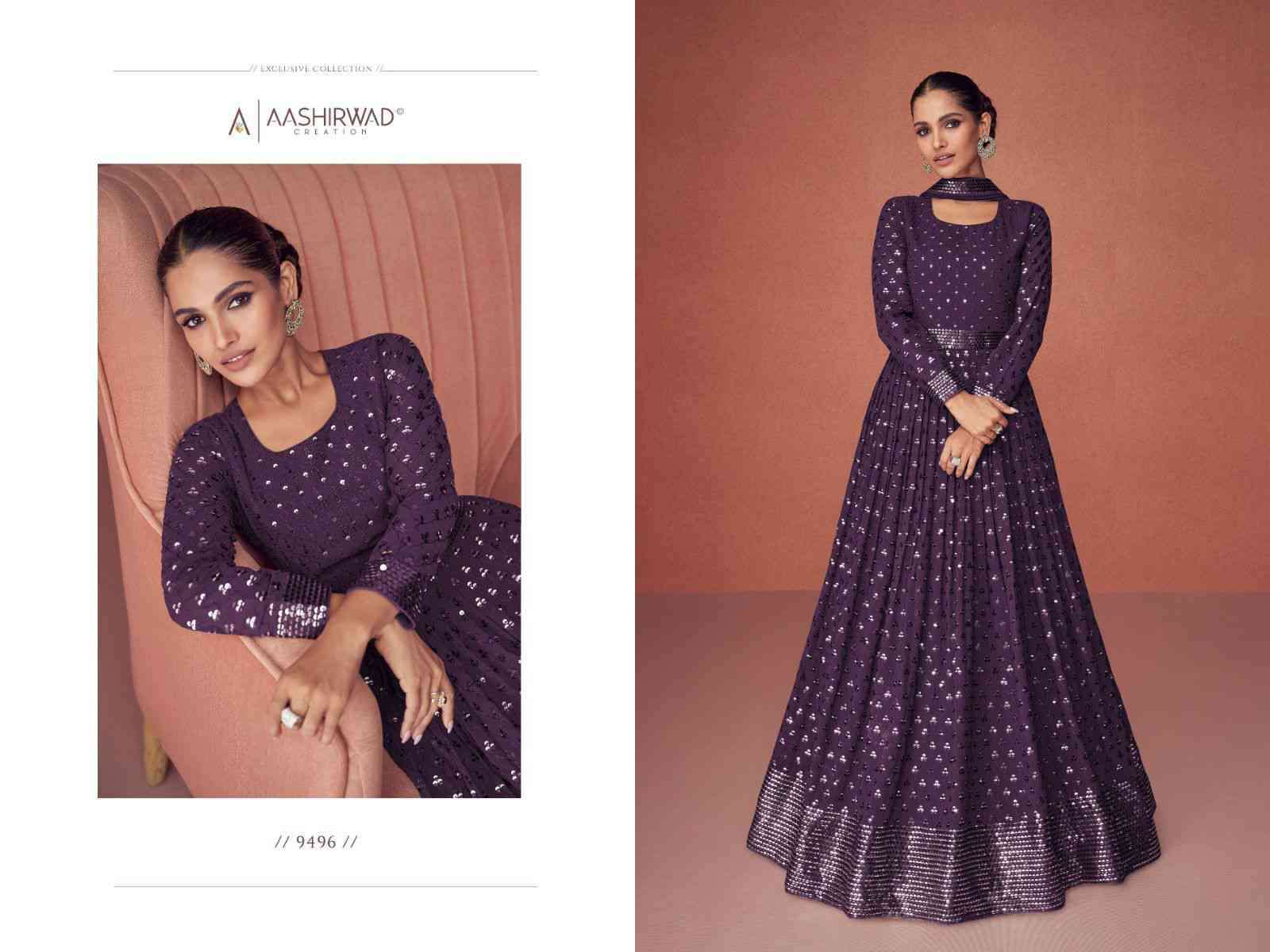 Aashirwad Gulkand Season Diamond Party Wear Designer Gown view 7