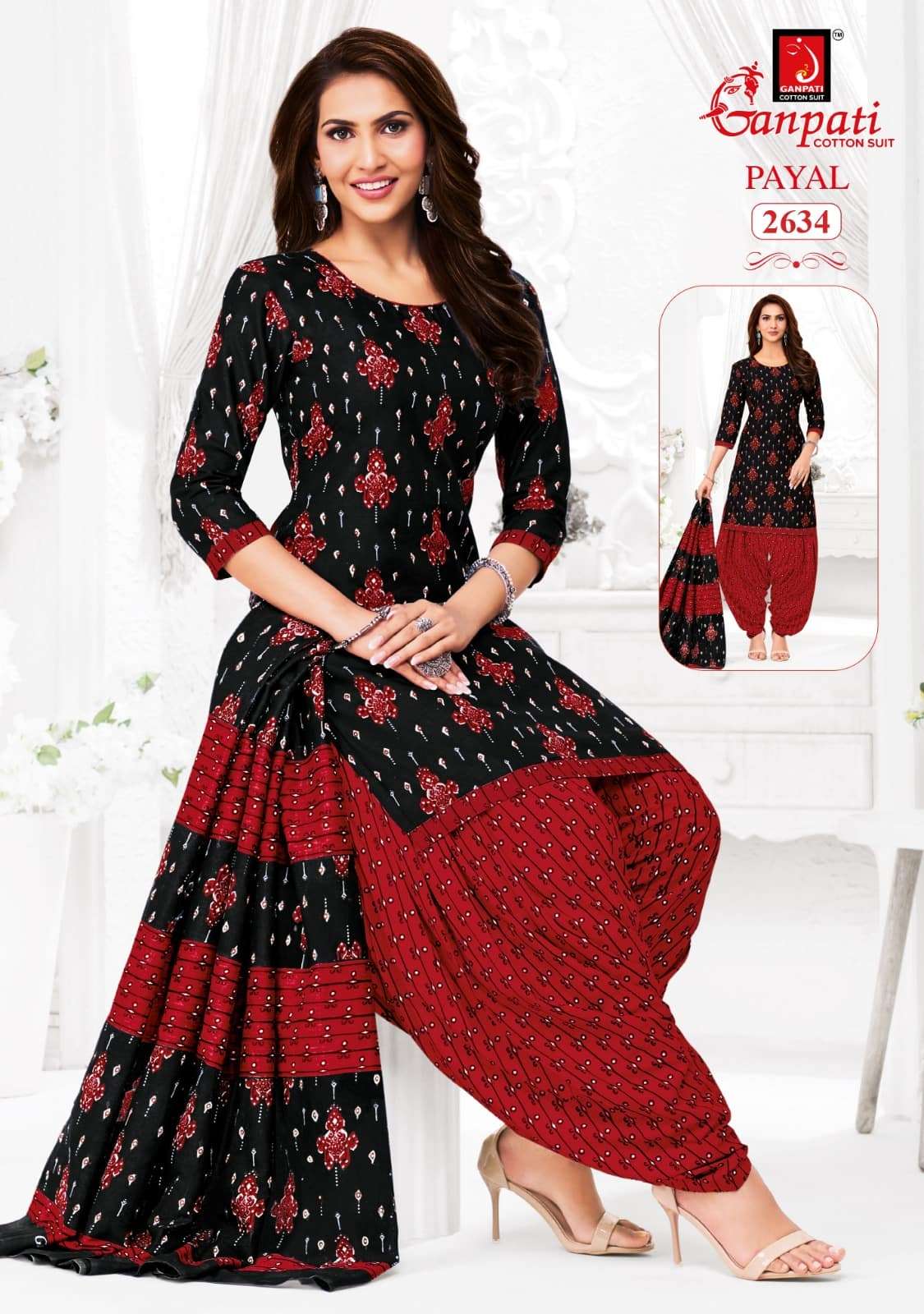 Ganpati Payal Vol 12 Pure Cotton Dress Material Catalog view 10