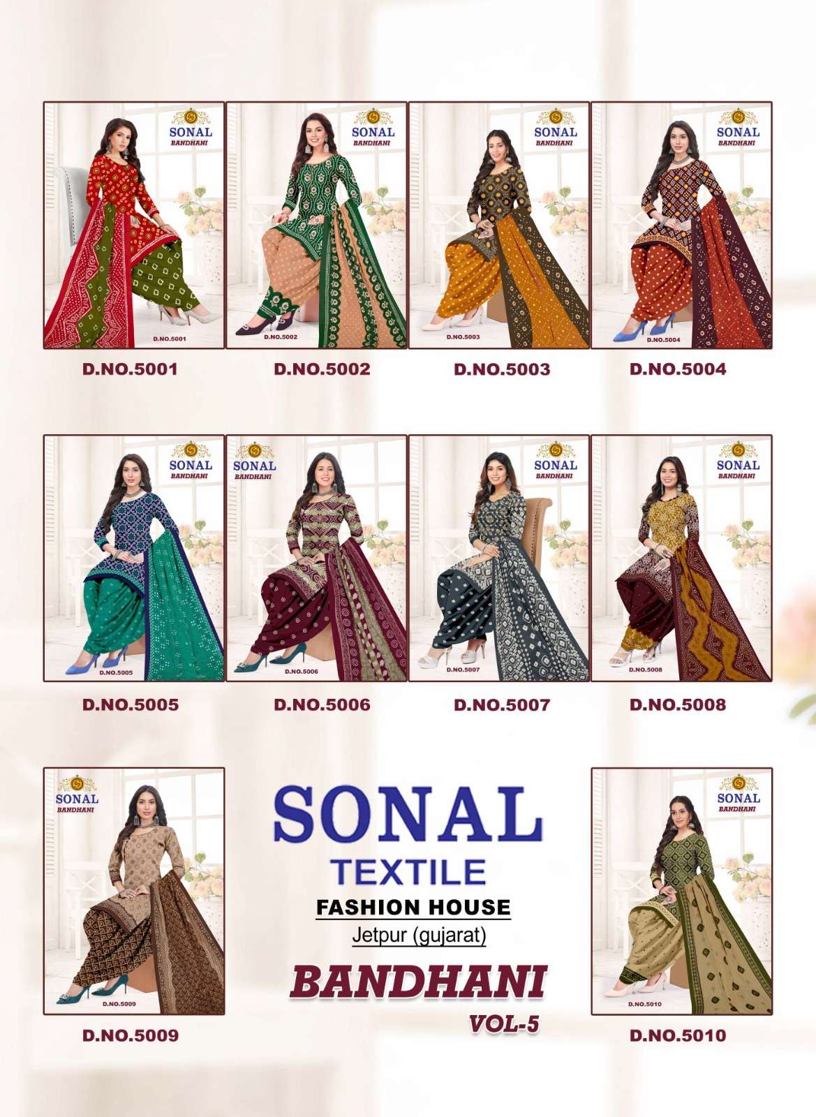 Sonal Textile Bandhani Vol 5 Bandhani Print Cotton Dress Material Wholealers view 5
