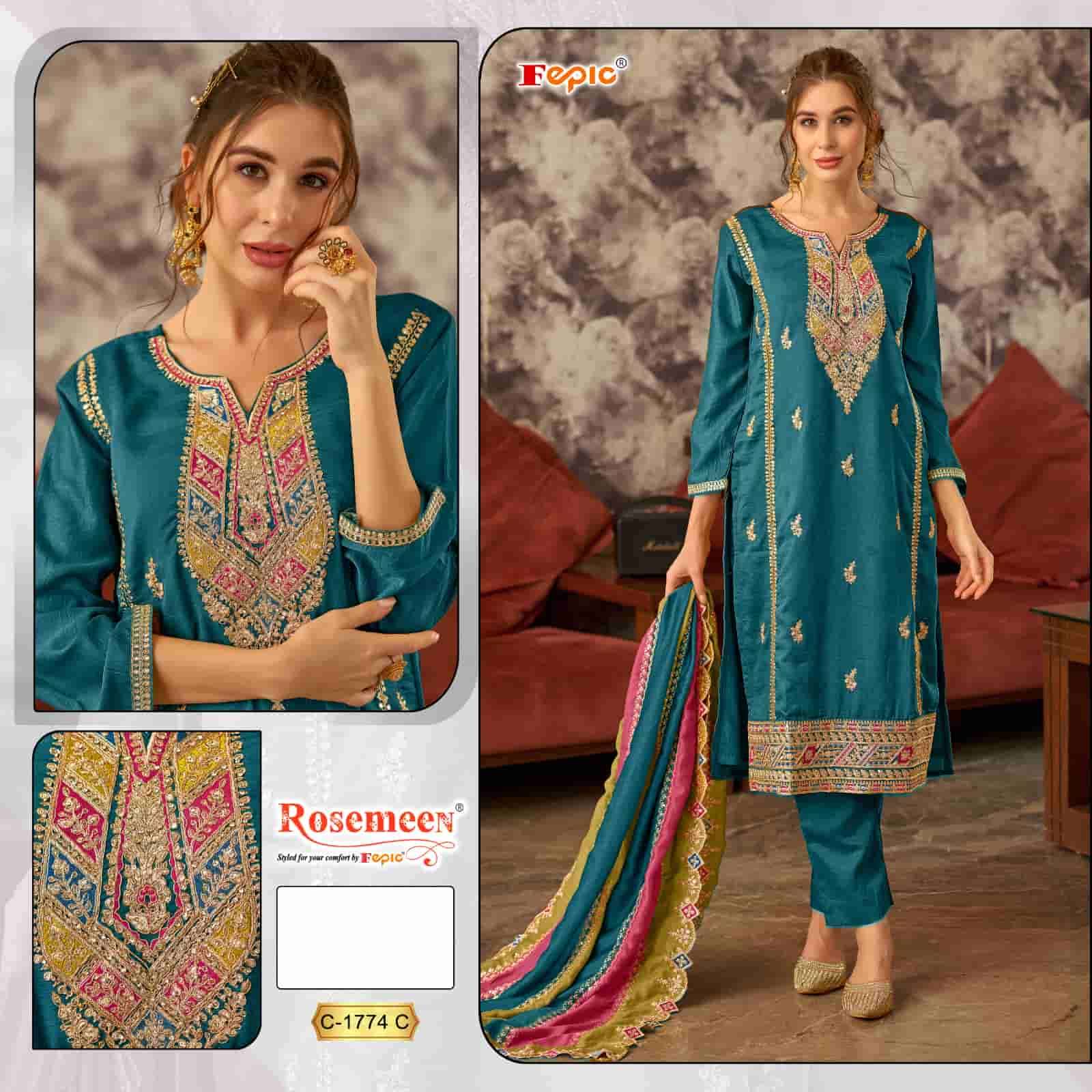 Fepic C 1774 Colors Pakistani Festive Wear Style Designer Suit Wholesalers view 2