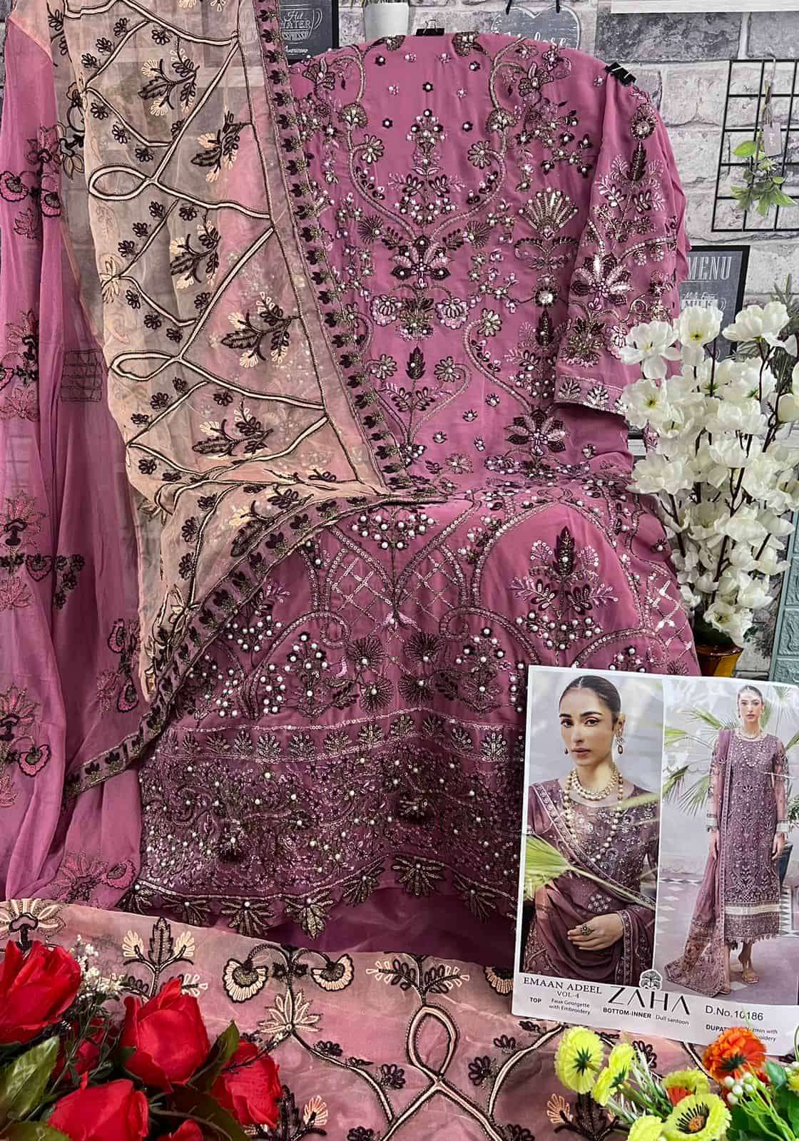 Zaha Emaan Adeel Vol 4 Pakistani Latest Designs Party Wear Suit Catalog Collection view 6