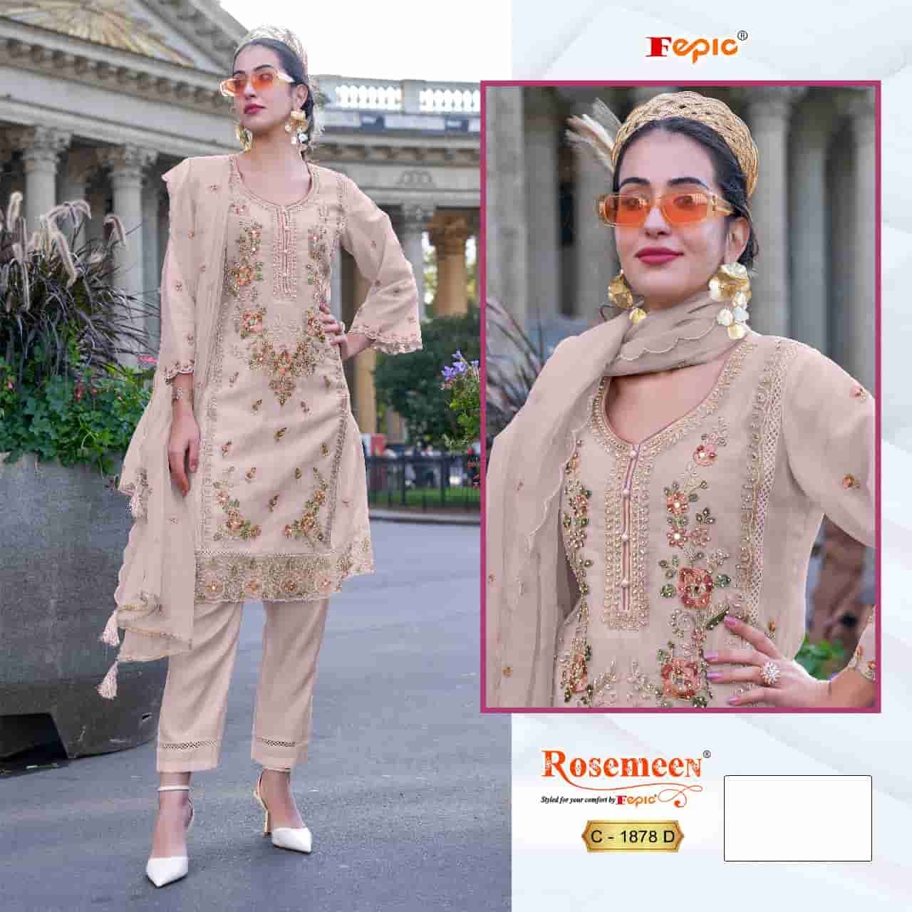 Fepic C 1878 D Pakistani Style Embroidered Unstitched Suit