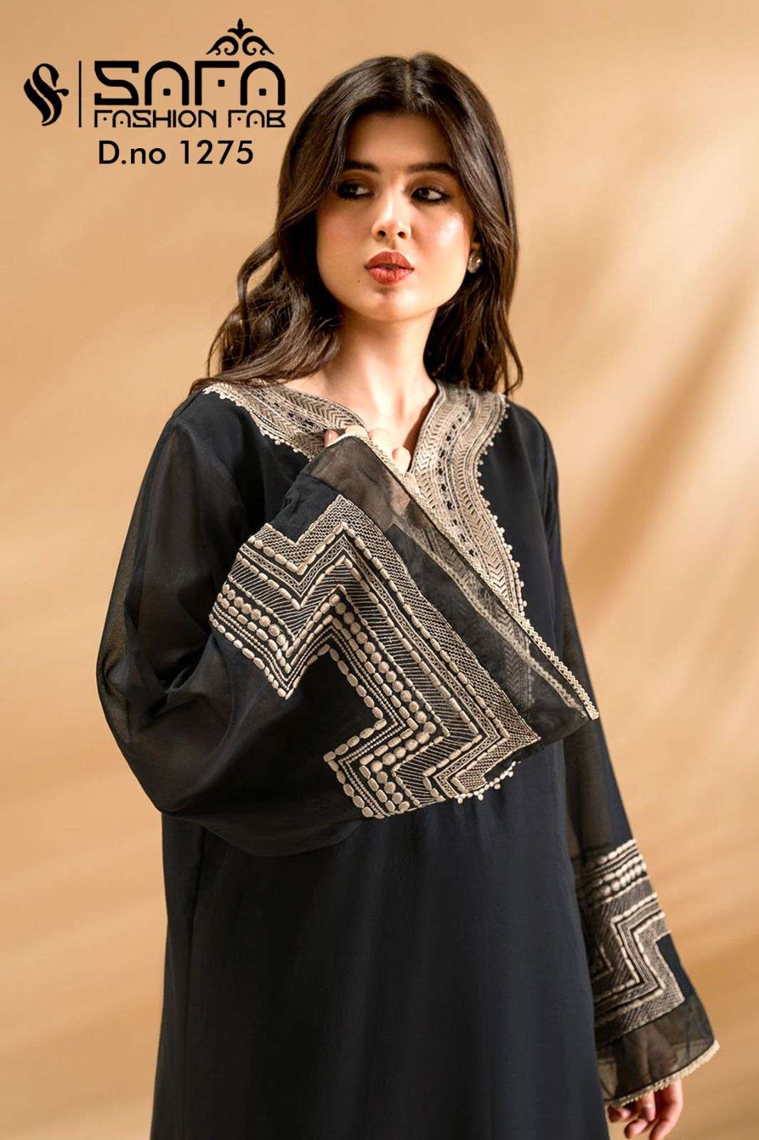 Safa Fashion Fab 1275 Fancy Designer Readymade Kurti Bottom Dupatta Set Ensemble view 3