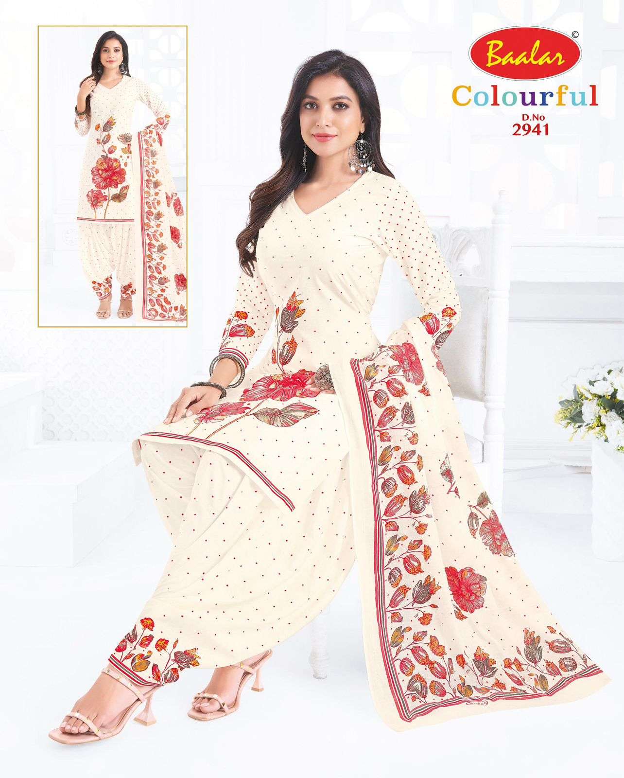 Baalar Colourful Vol 29 Unstitch Pure Cotton Suit view 37