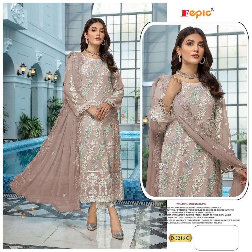 Fepic D 5216 Colors Georgette Embroidered Pakistani Collection Exporter view 4