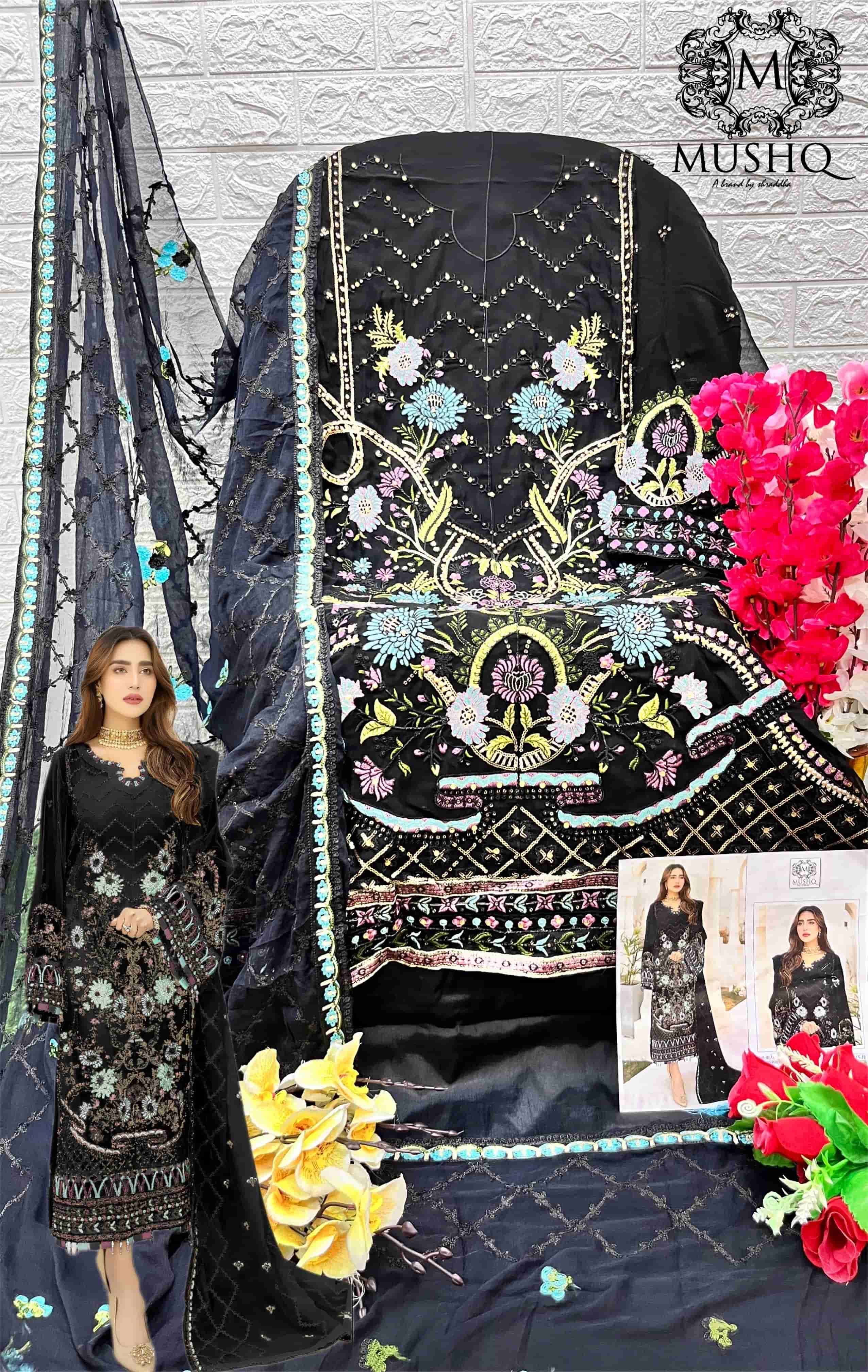 Mushq M 215 Colors Pakistani Festive Wear Style Designer Salwar Suit Wholesalers view 9
