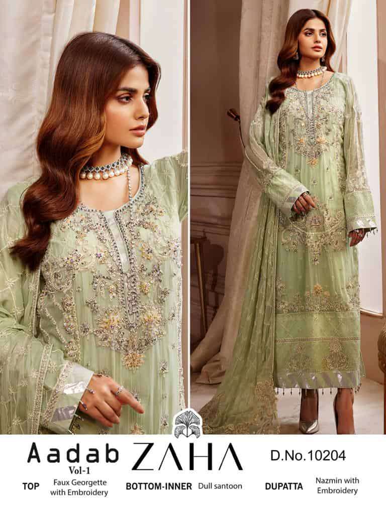 Zaha Aadab Vol 1 Pakistani Festive Wear style New Catalog Collection view 3