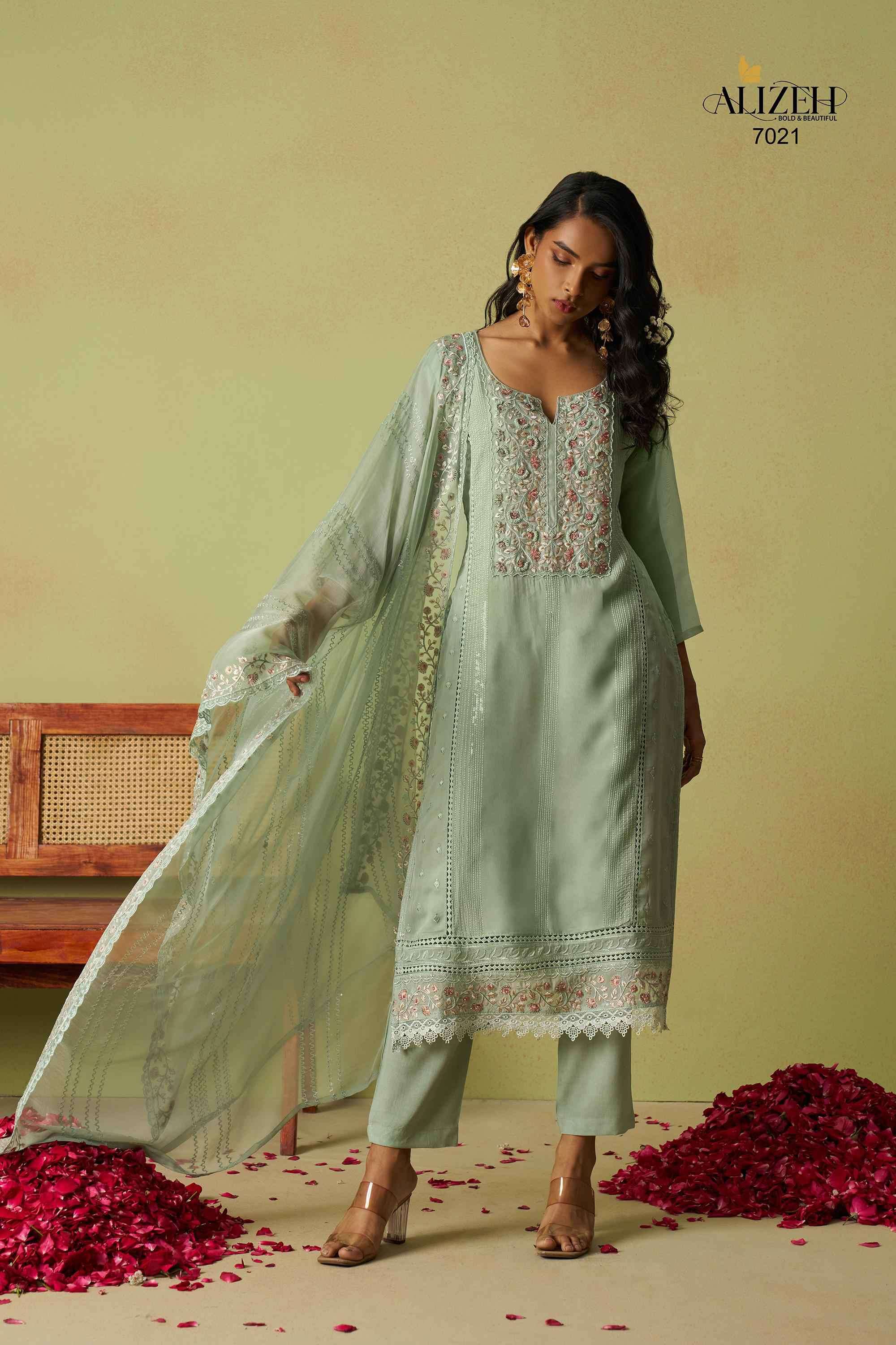 Alizeh Saadgi Vol 2 Straight Style Designer Suit Latest New Collection view 14