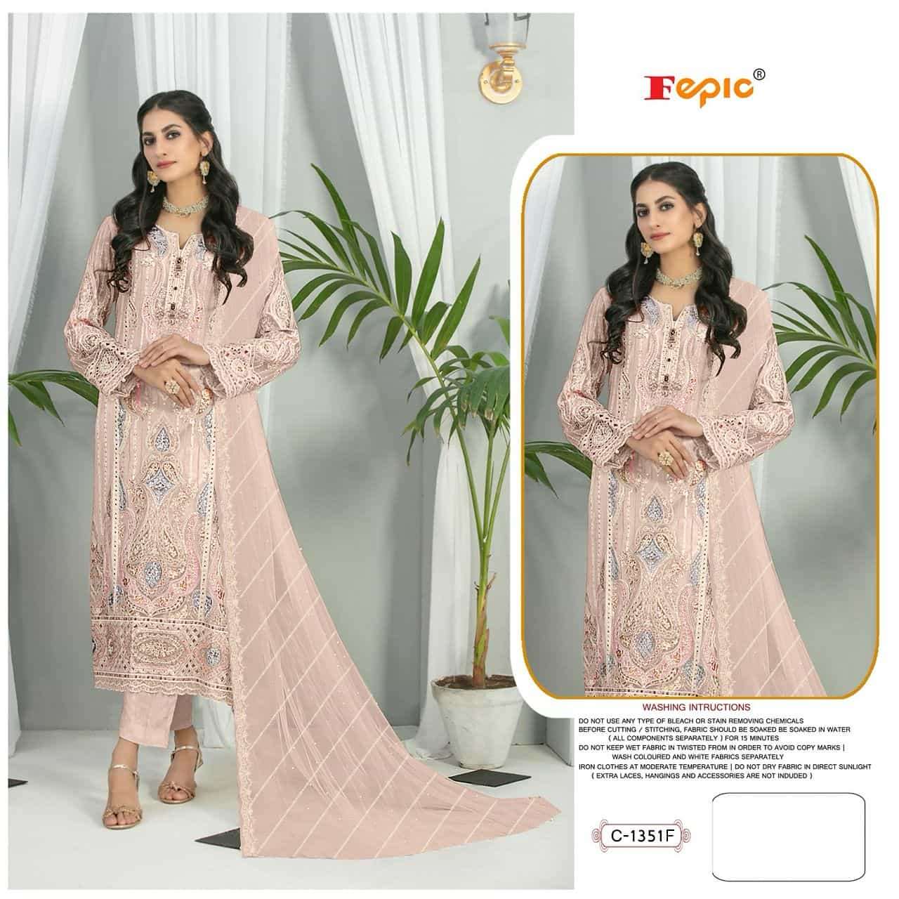Fepic C 1351 Colors Festive Wear Style Latest Designer Pakistani Suit Exporters view 4