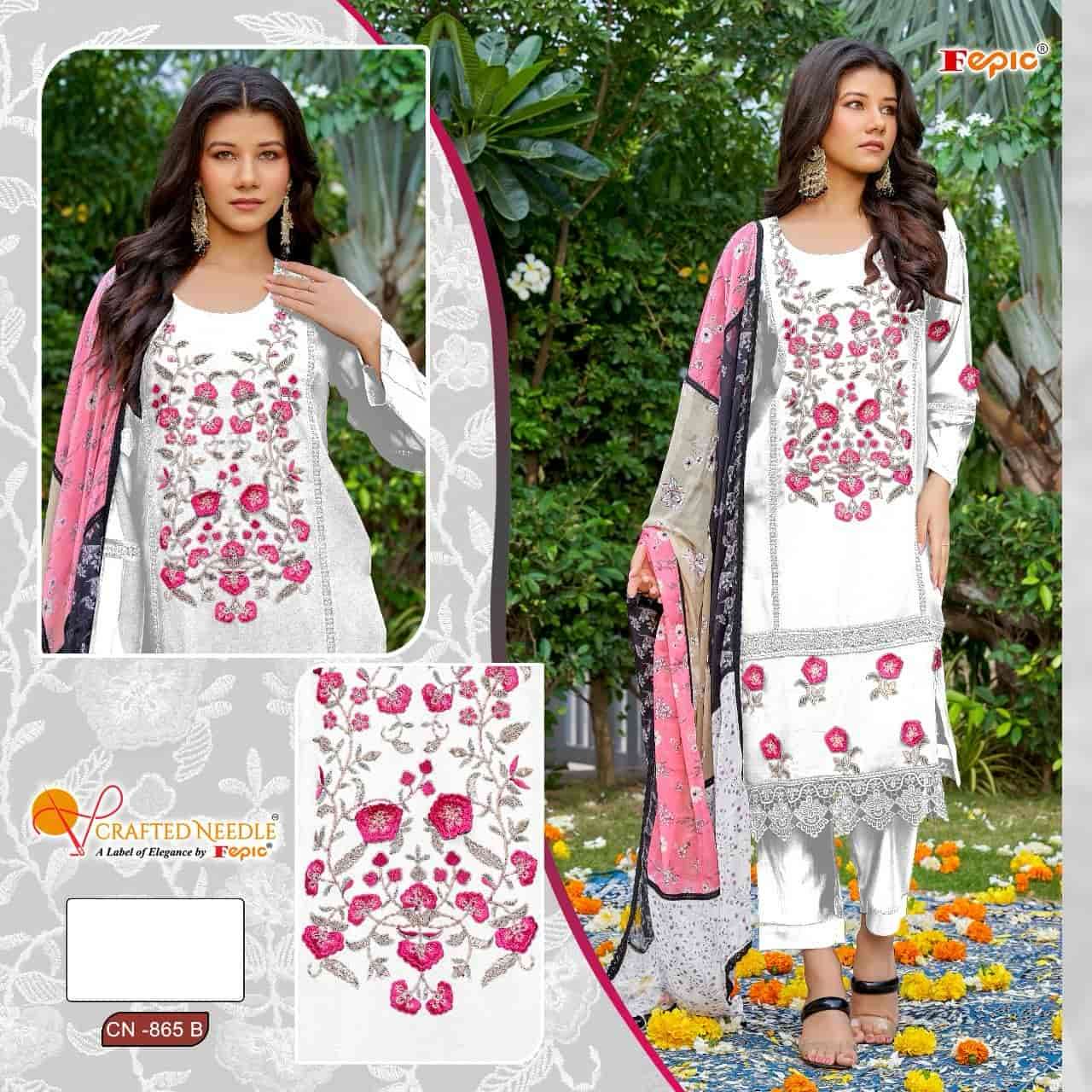 Fepic Crafted Needle Embroidered Georgette Suit view 3