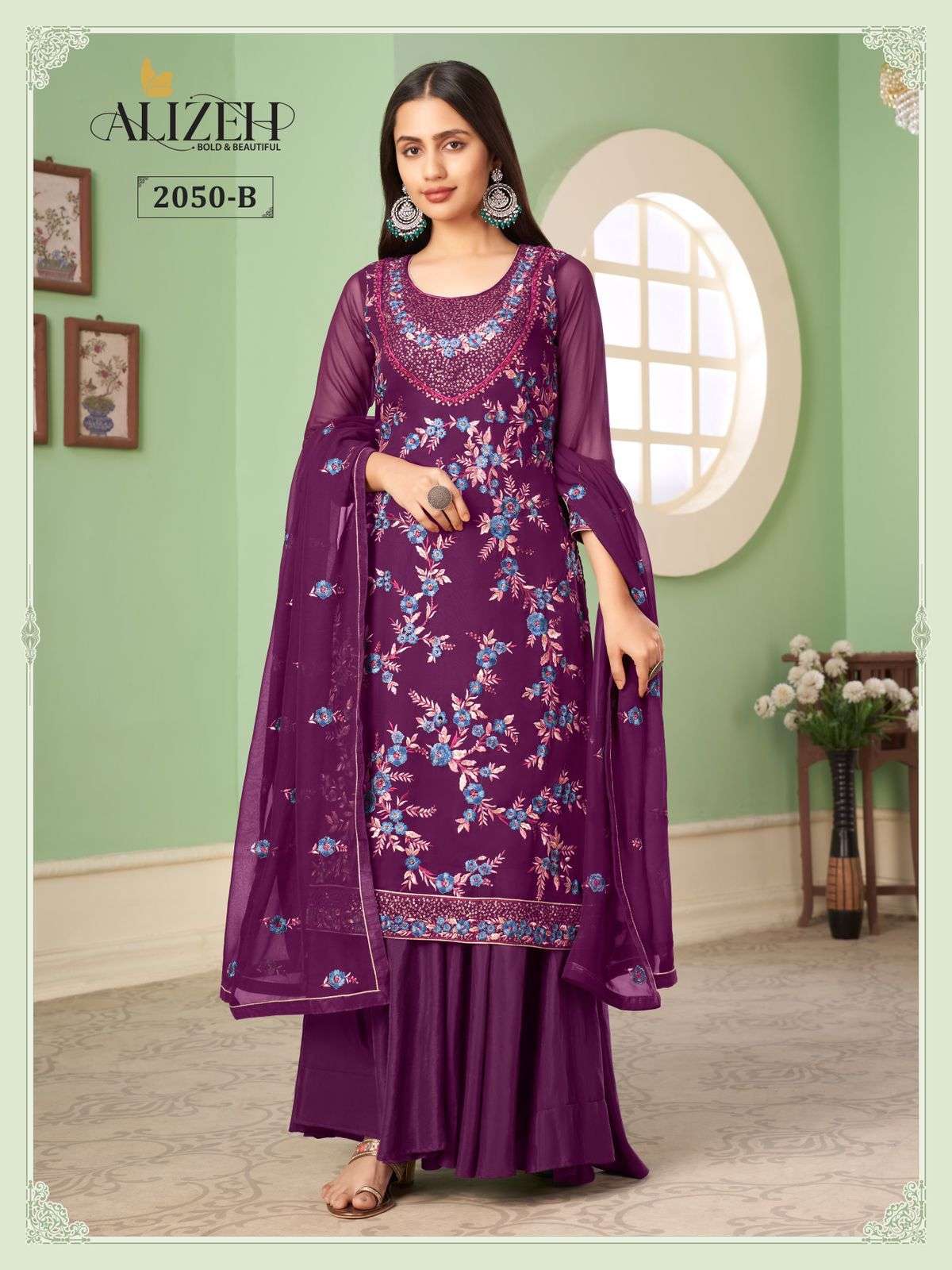 Alizeh Zaida Vol 10 Party Wear Sharara Salwar Kameez New Collection view 25