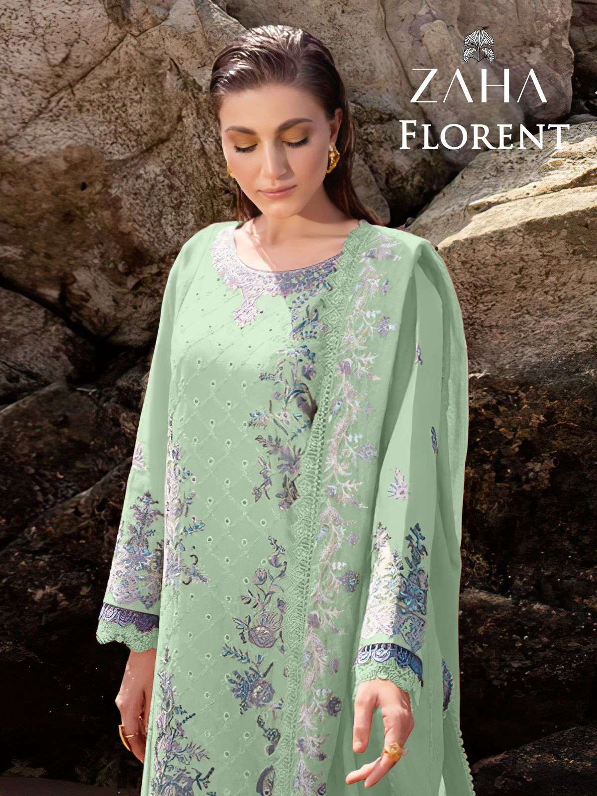 Zaha Florent 10296 Colors Pakistani Cotton Dress Catalog Exporters Buy Online view 5