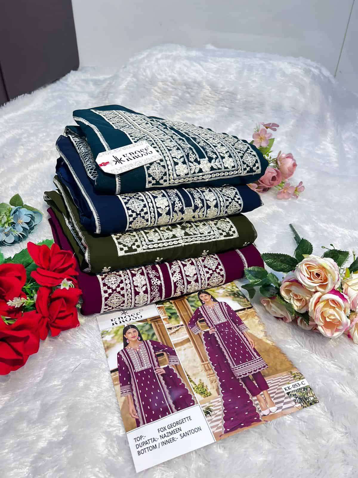 Kross Kulture KK 053 Colors Pakistani Festive Wear Style Latest Designer Suit Wholesalers view 7