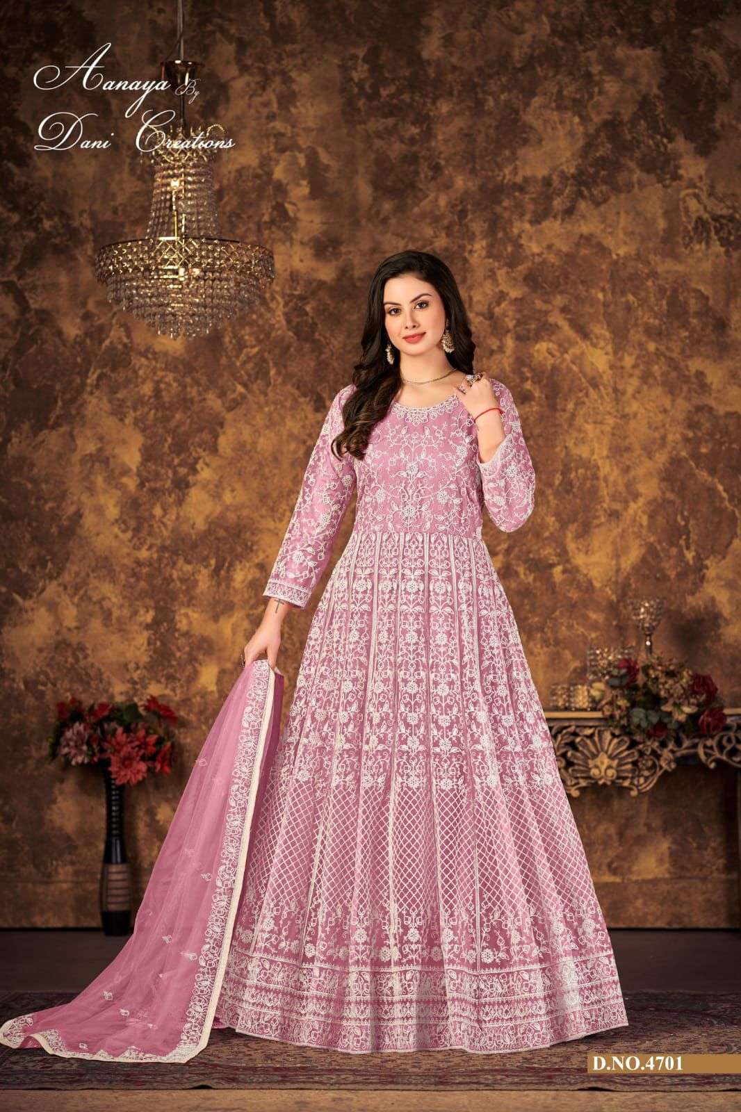 Aanaya Vol 147 Designer Party Wear Net Anarkali Gown view 3