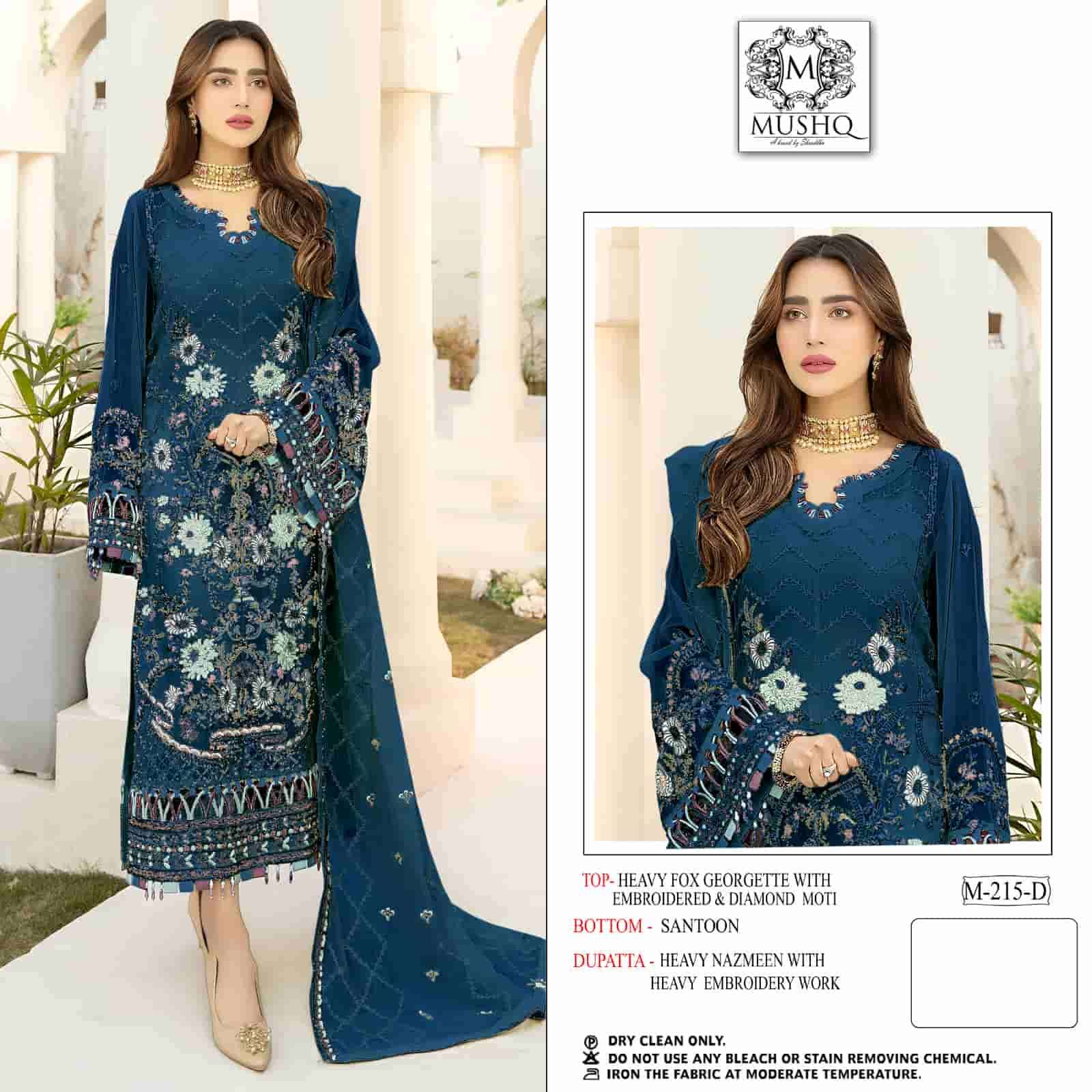 Mushq M 215 Colors Pakistani Festive Wear Style Designer Salwar Suit Wholesalers view 5