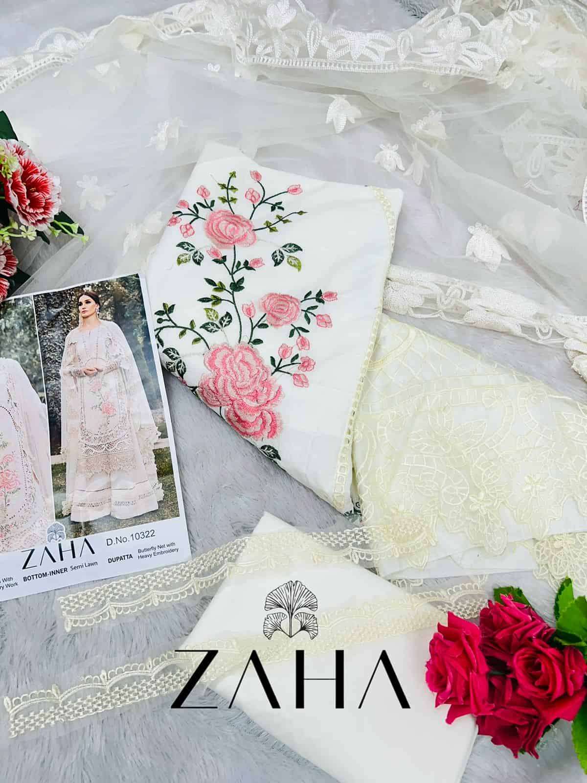 Zaha 10322 Heavy Embroidered Cotton Salwar view 2