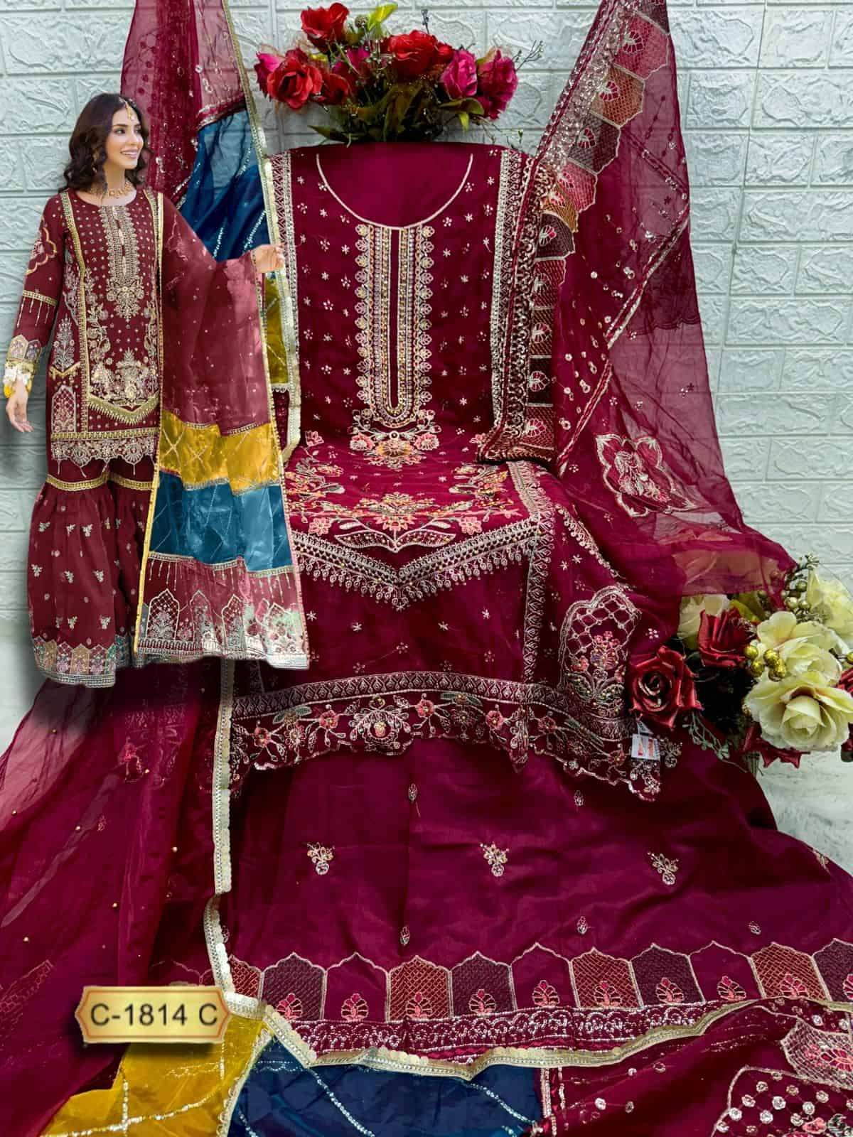 Fepic C 1814 Colors Pakistani Festive Wear Style Designer Suit Wholesalers view 6