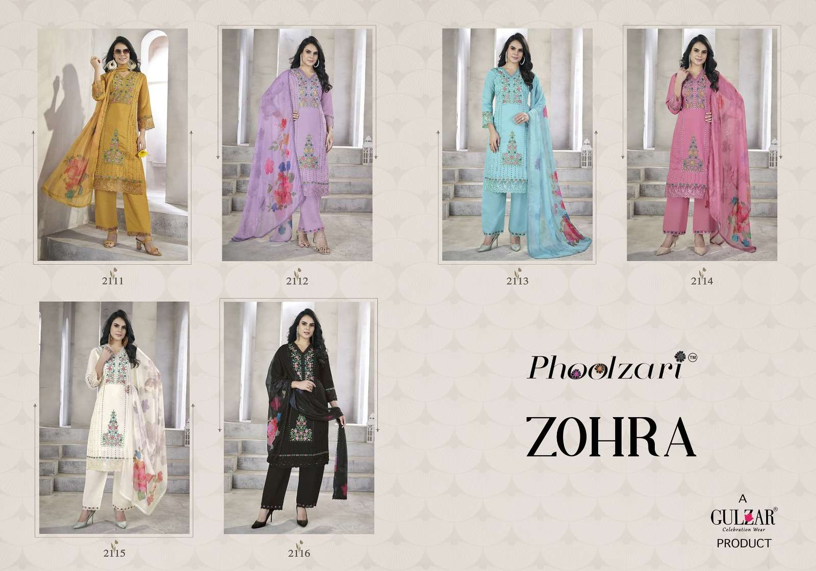 Gulzar Zohra 2111-2116 readymade 3 piece dress view 7