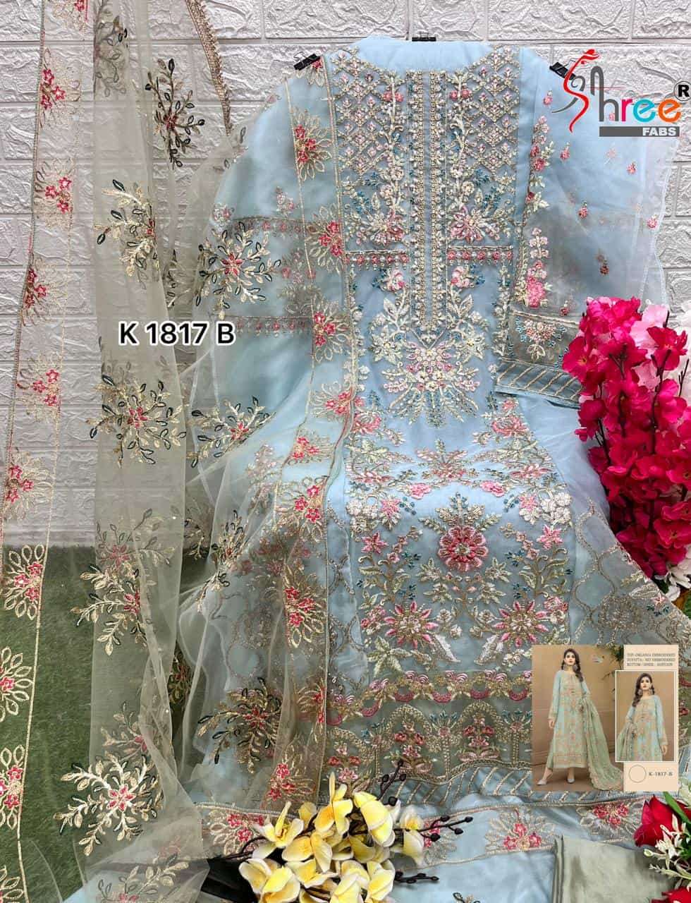 Mariya B Style Organza Pakistani Suit K-1817-B view 2