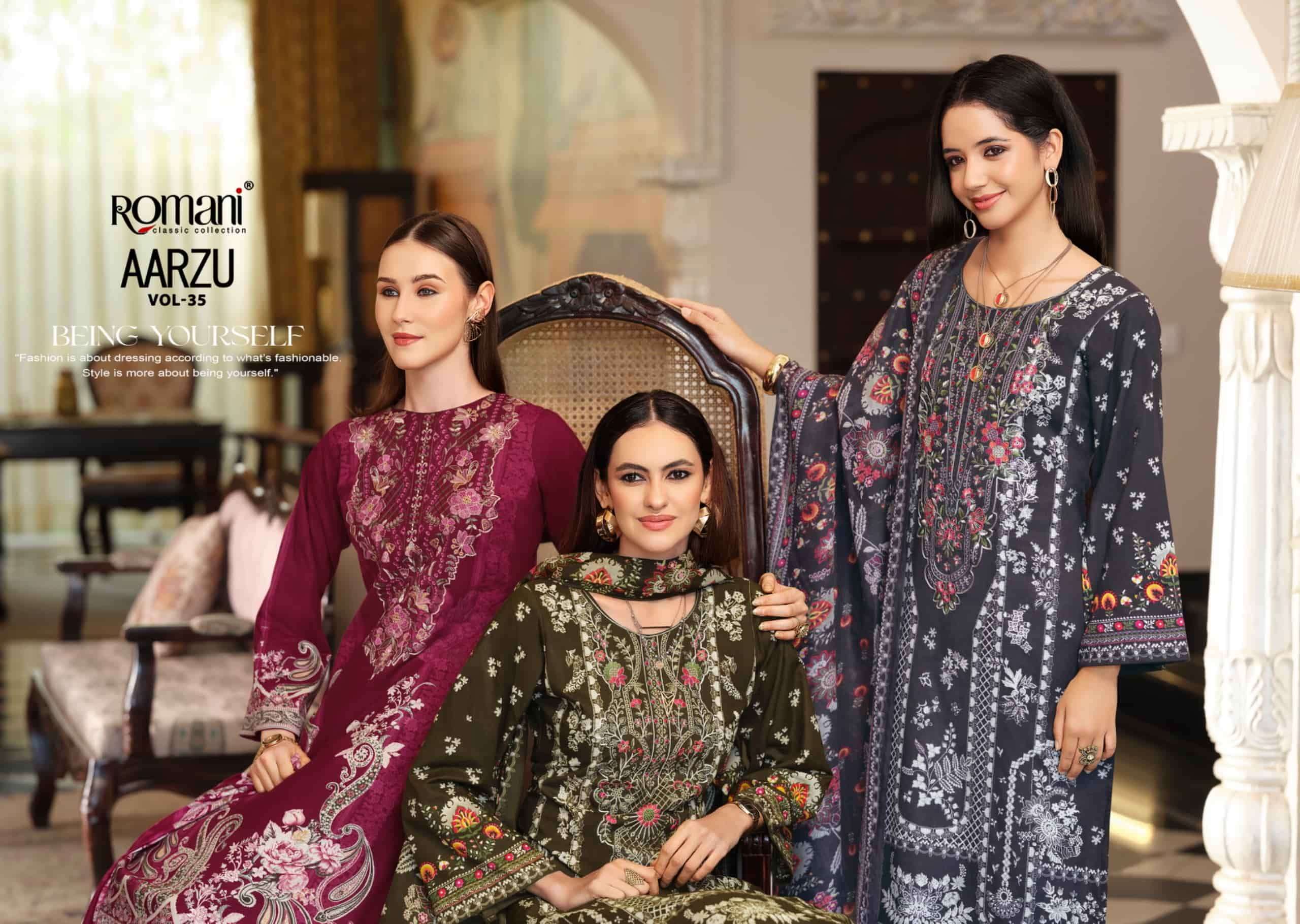 Romani Aarzu Vol 35 Fancy Cotton Dress Material view 11