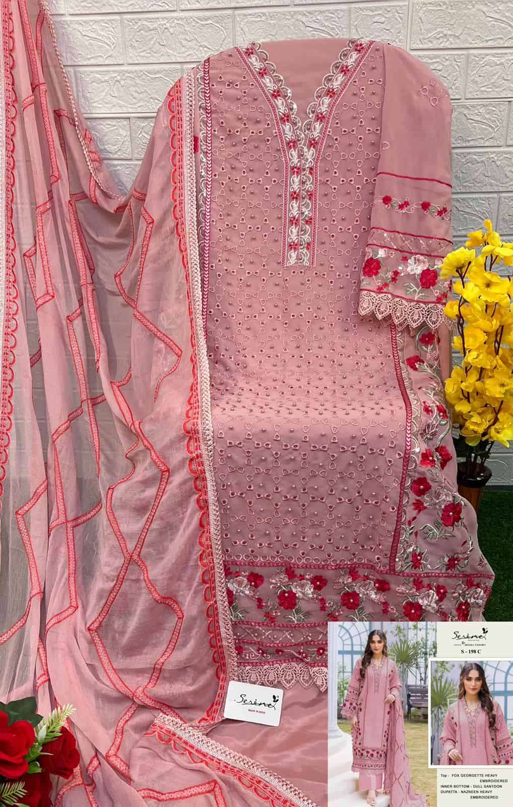 Serine S 198 Colors Pakistani Style Heavy Designer Festive Wear Salwar Suit view 9