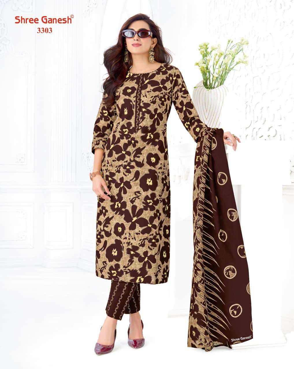 Shree Ganesh Samaiyra Vol 23 Printed Pure Cotton Suit Catalog view 13