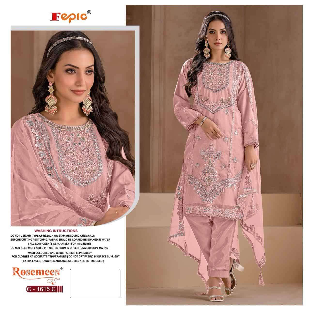 Fepic C 1615 Colors Festive Wear Style Latest Designer Pakistani Suit Exporters view 3