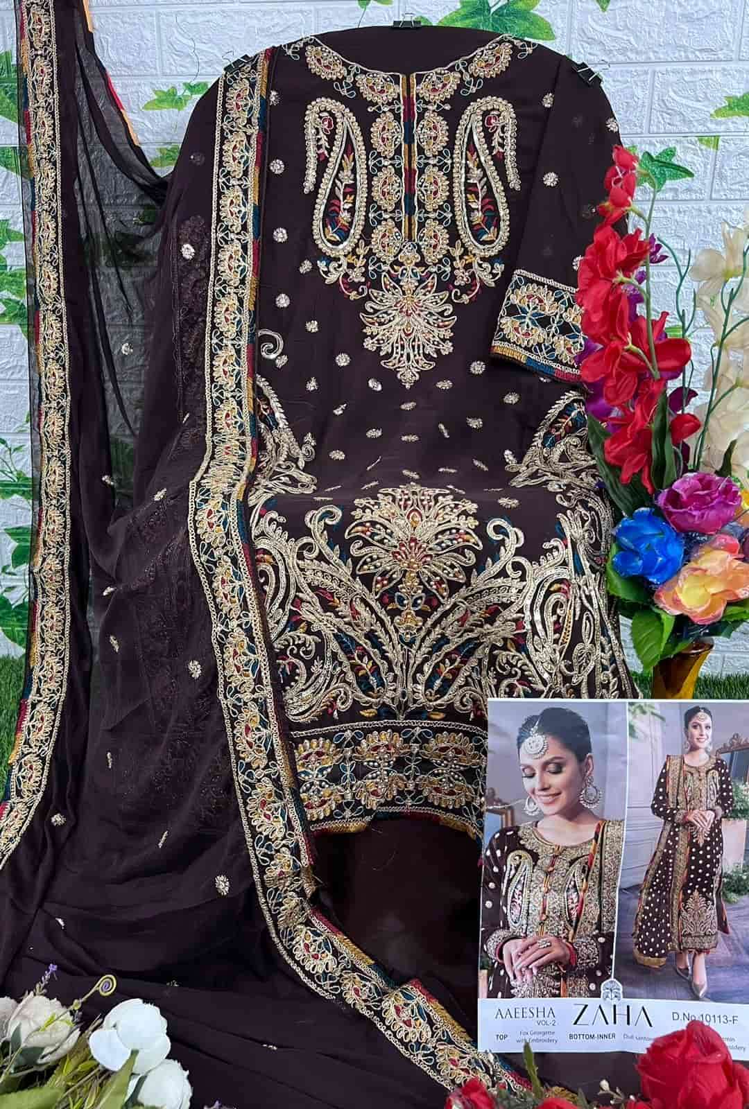 Zaha Aaeesha Vol 2 Pakistani Party Wear Suit view 10