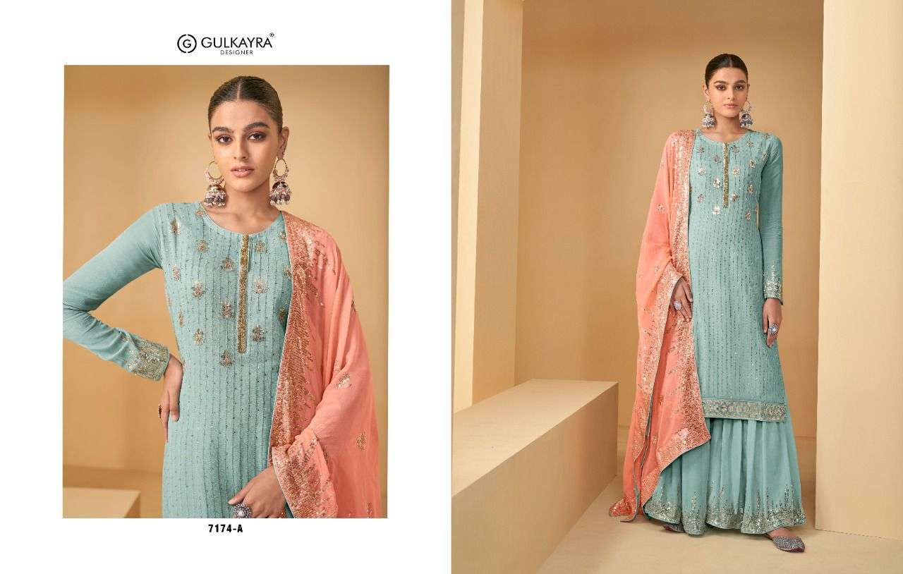 Gulkayra Jhilmil 7174 Colors Designer Gharara Sharara Dress Latest Collection view 3