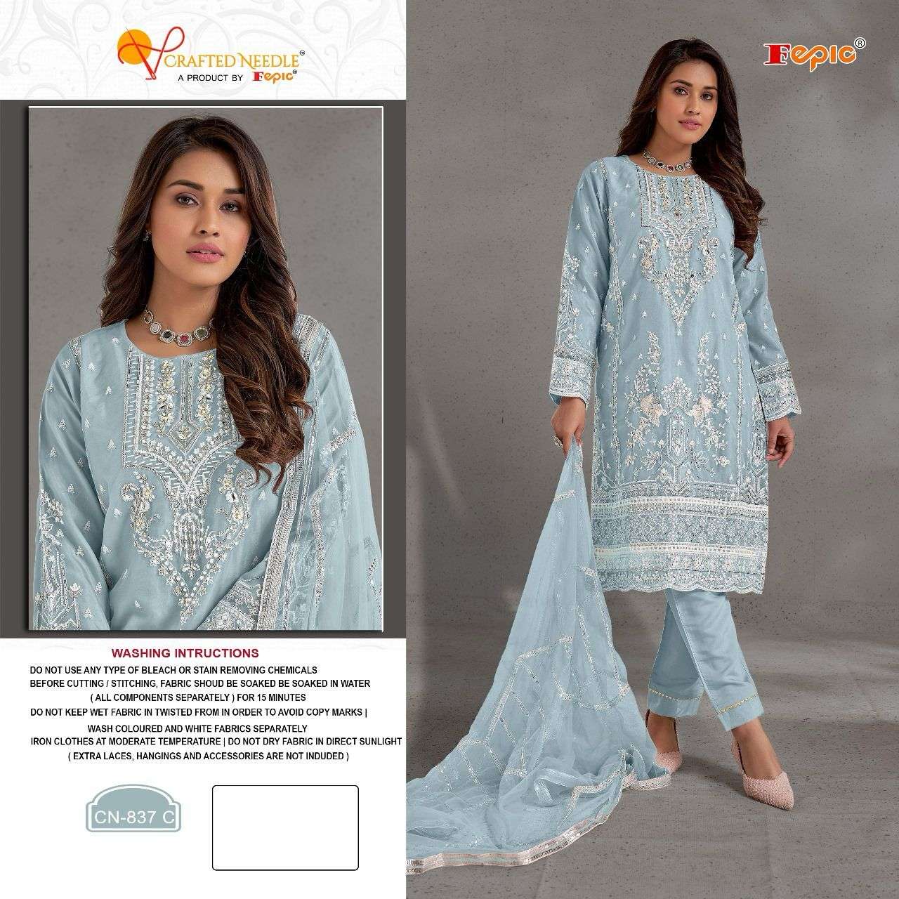 Fepic Crafted Needle Designer Pakistani Salwar view 3