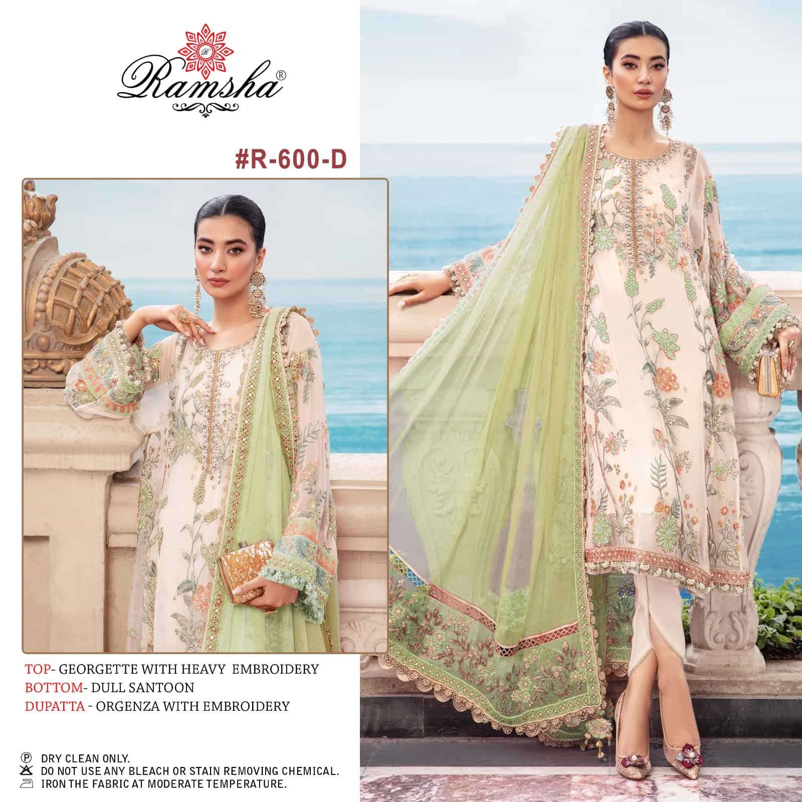 Ramsha R 600 Nx Festive Wear Style Designer Georgette Salwar Suit Wholesalers view 2