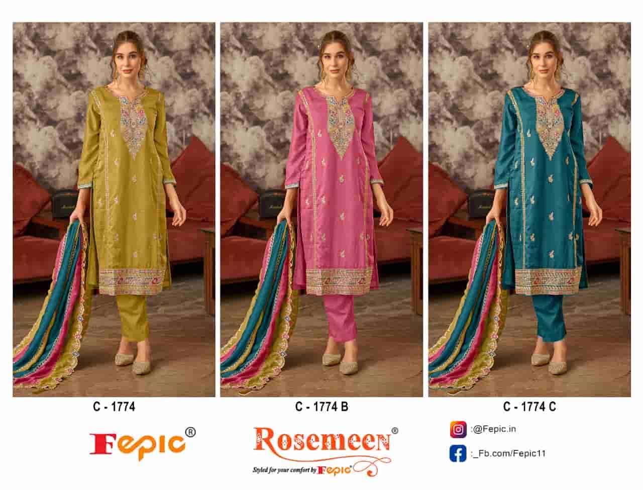 Fepic C 1774 Colors Pakistani Festive Wear Style Designer Suit Wholesalers view 4