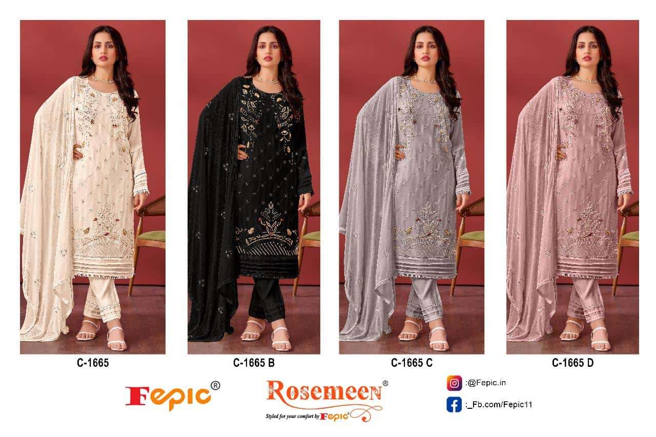 Fepic C 1665 Colors Festive Wear Style Heavy Designer Pakistani Suit Wholesalers view 5
