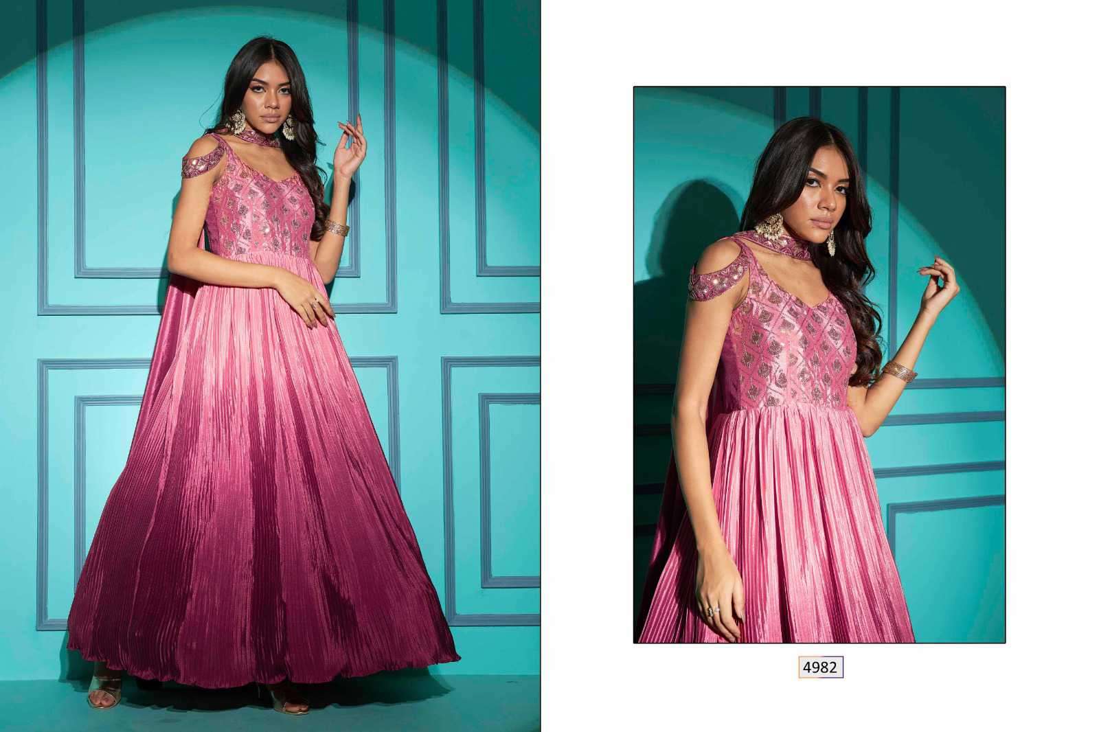Shubhkala Flory Vol 42 Designer Weeding Wear Gown New Collection view 8