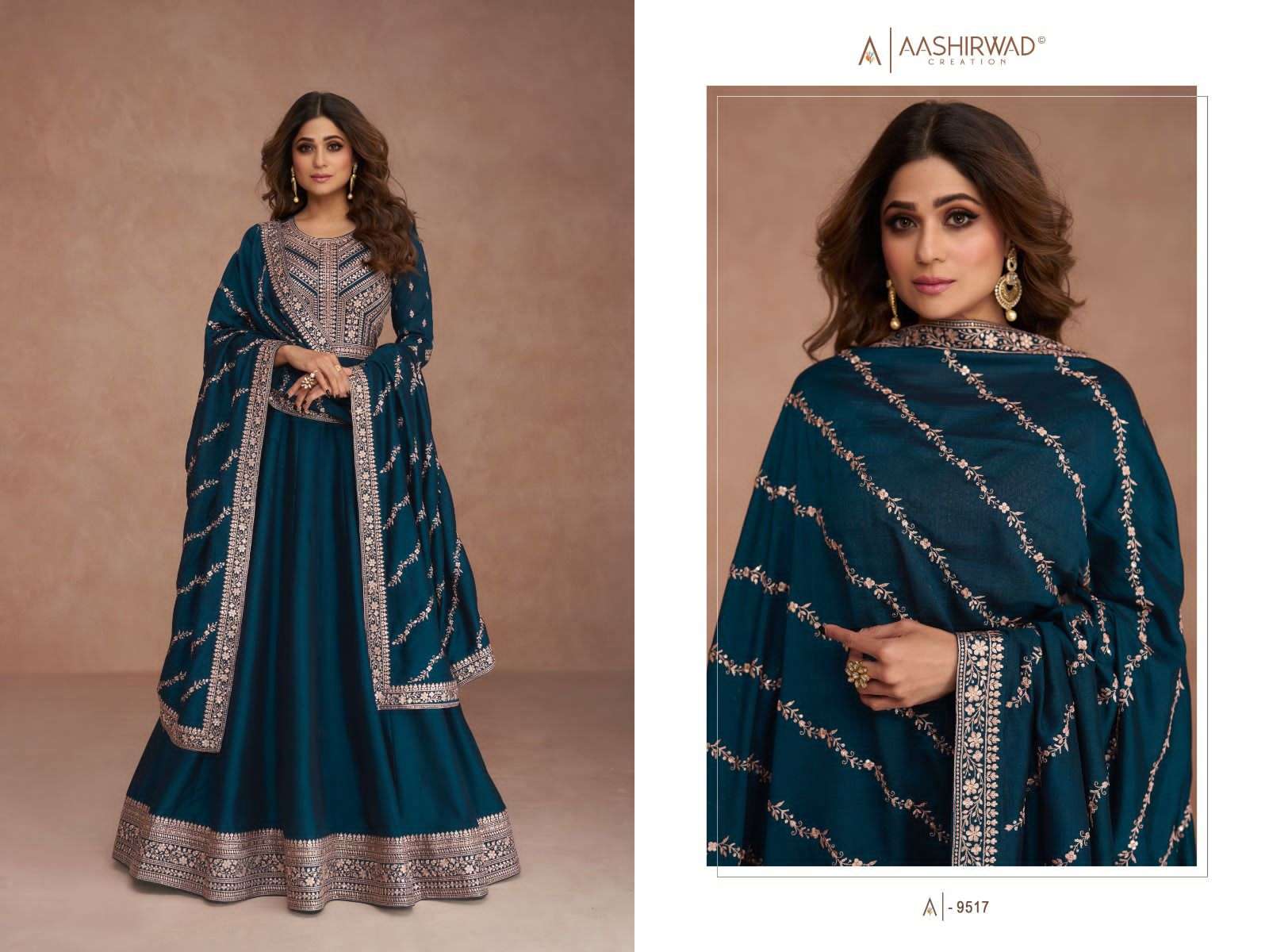 Aashirwad Gulkand Navya Free Size Silk Dress view 2