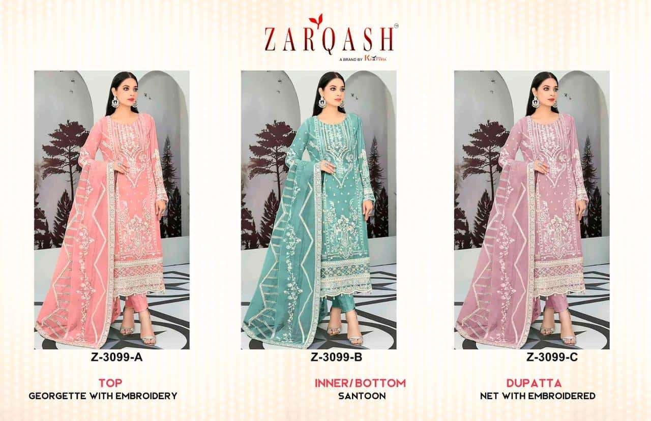 Zarqash Z 3099 Embroidered Festive Salwar Suit view 4