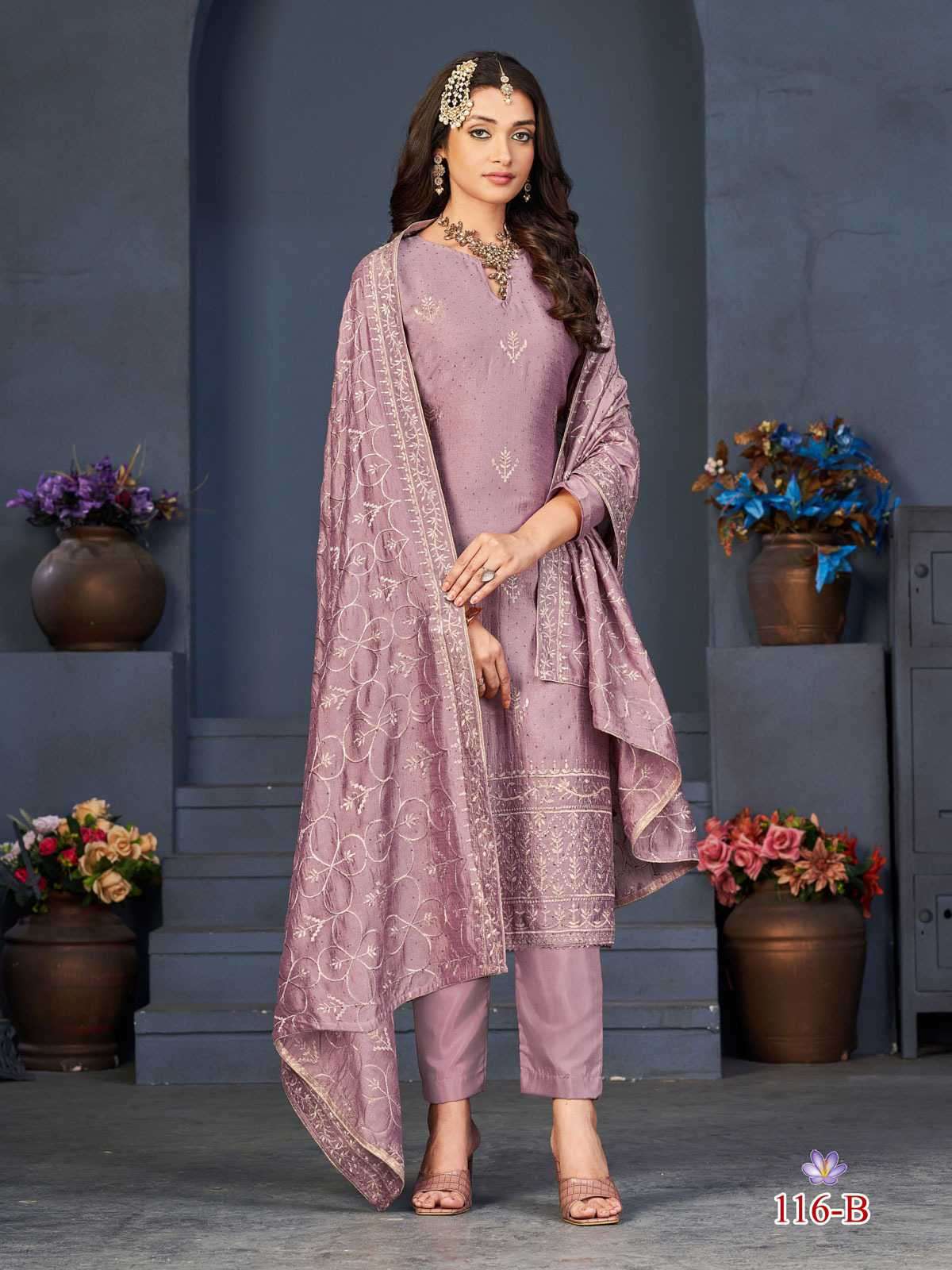 Alfaaz Riona Festive Wear Dola Jacquard Semi Stitched Dress New Collection view 4