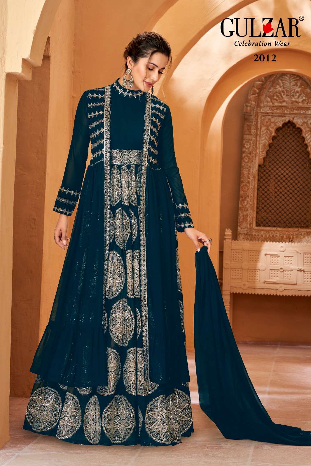 Gulzar Romaa 2011 To 2013 Partywear Style Indo Western Dress Latest Collection view 9
