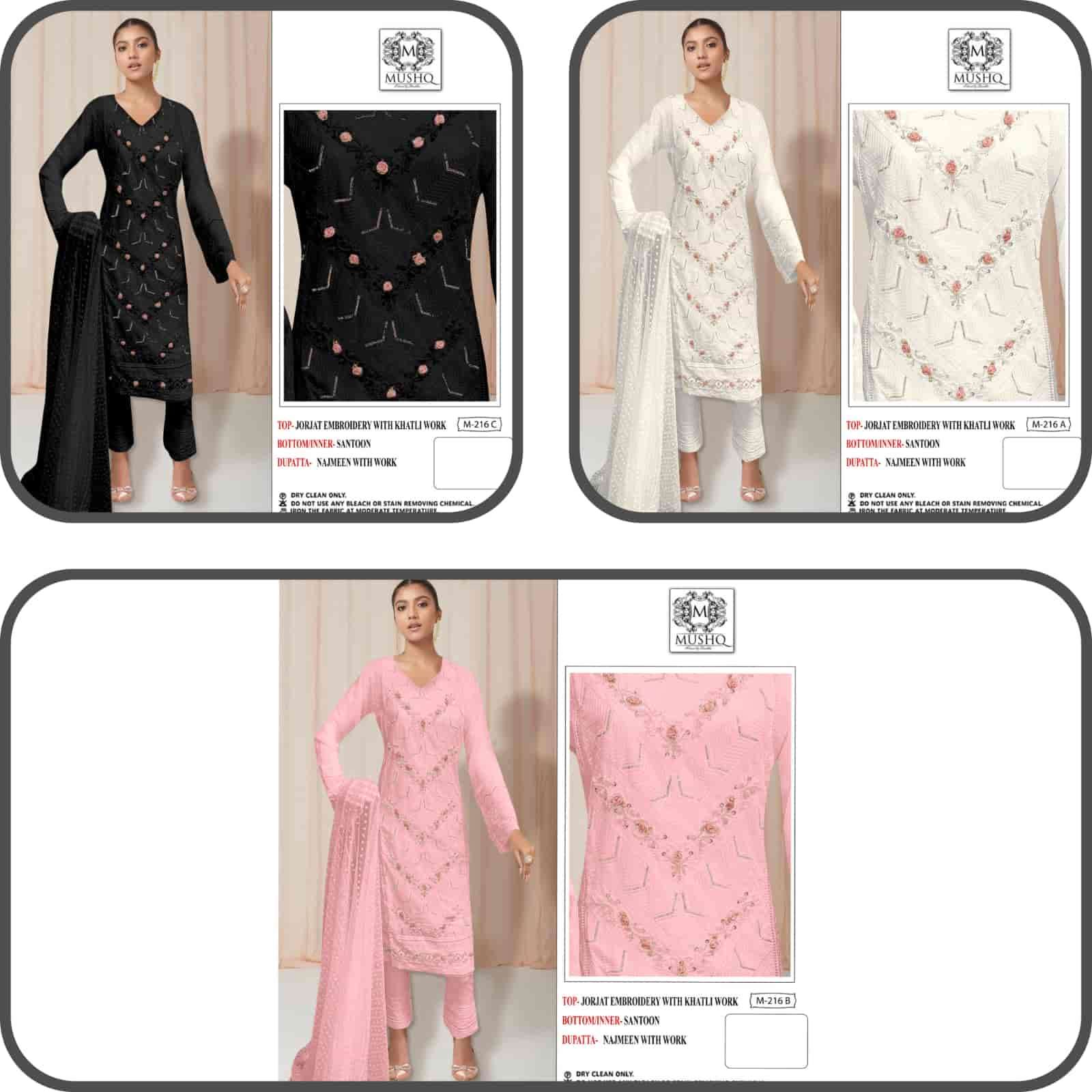 Mushq M-216 Pakistani Embroidered Suit view 3