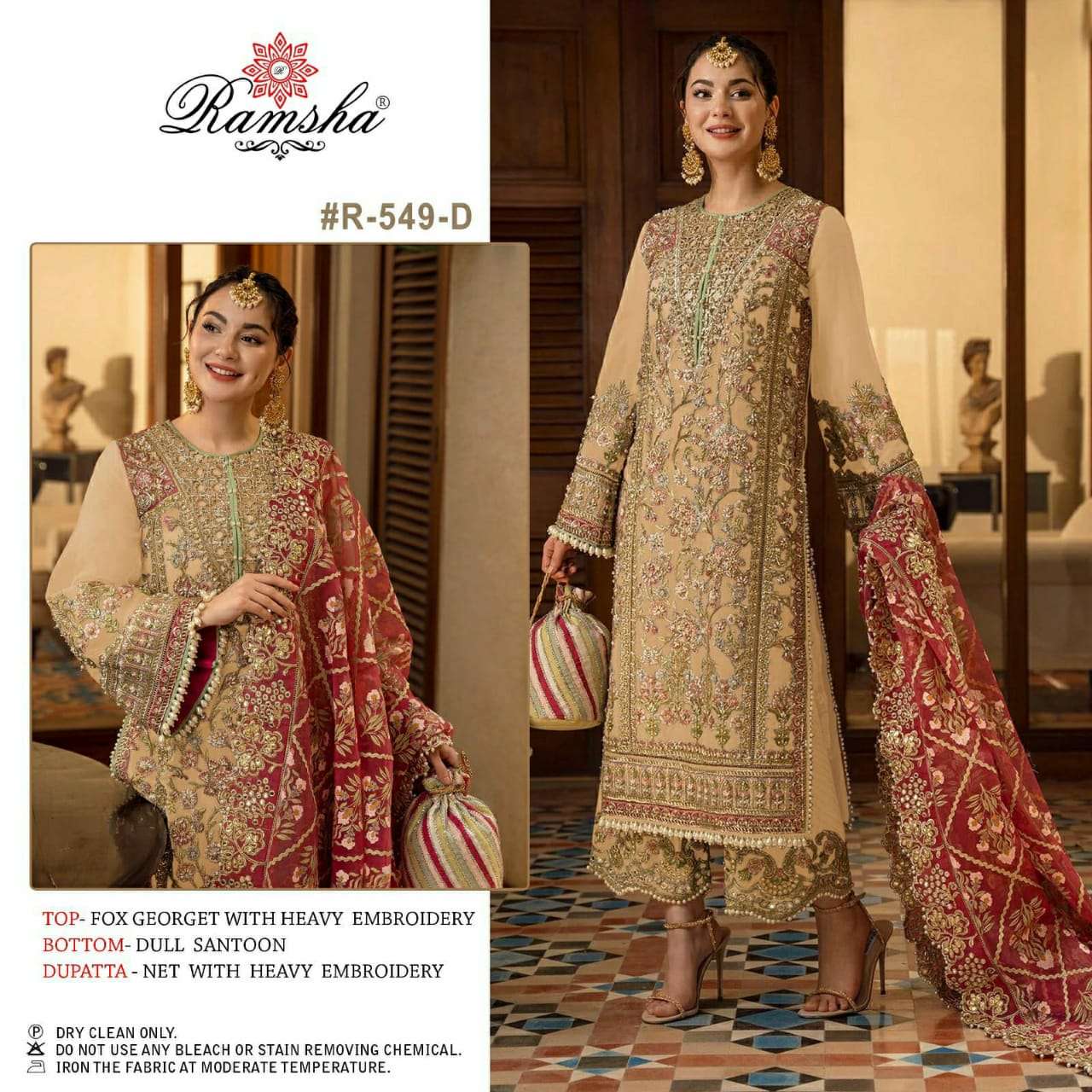Ramsha R 549 Nx Heavy Work Pakistani Dress New Collection view 7