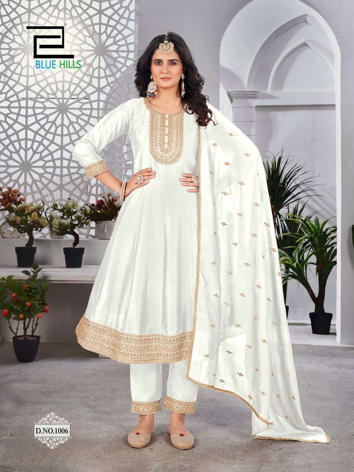 Blue Hills Taj Mahal Anarkali Style 3 Piece Catalog view 5