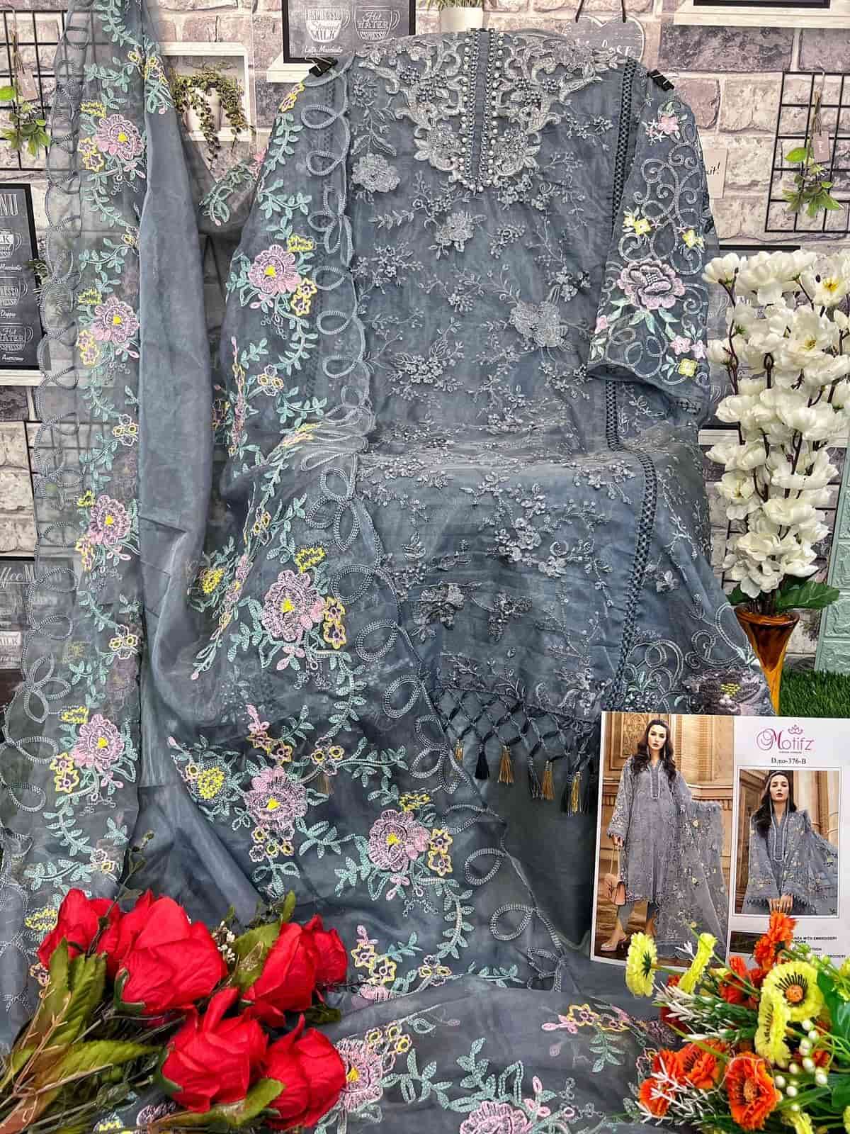 Motifz 376 Colors Party Wear Style Latest New Designs Salwar Suit Wholesalers view 6