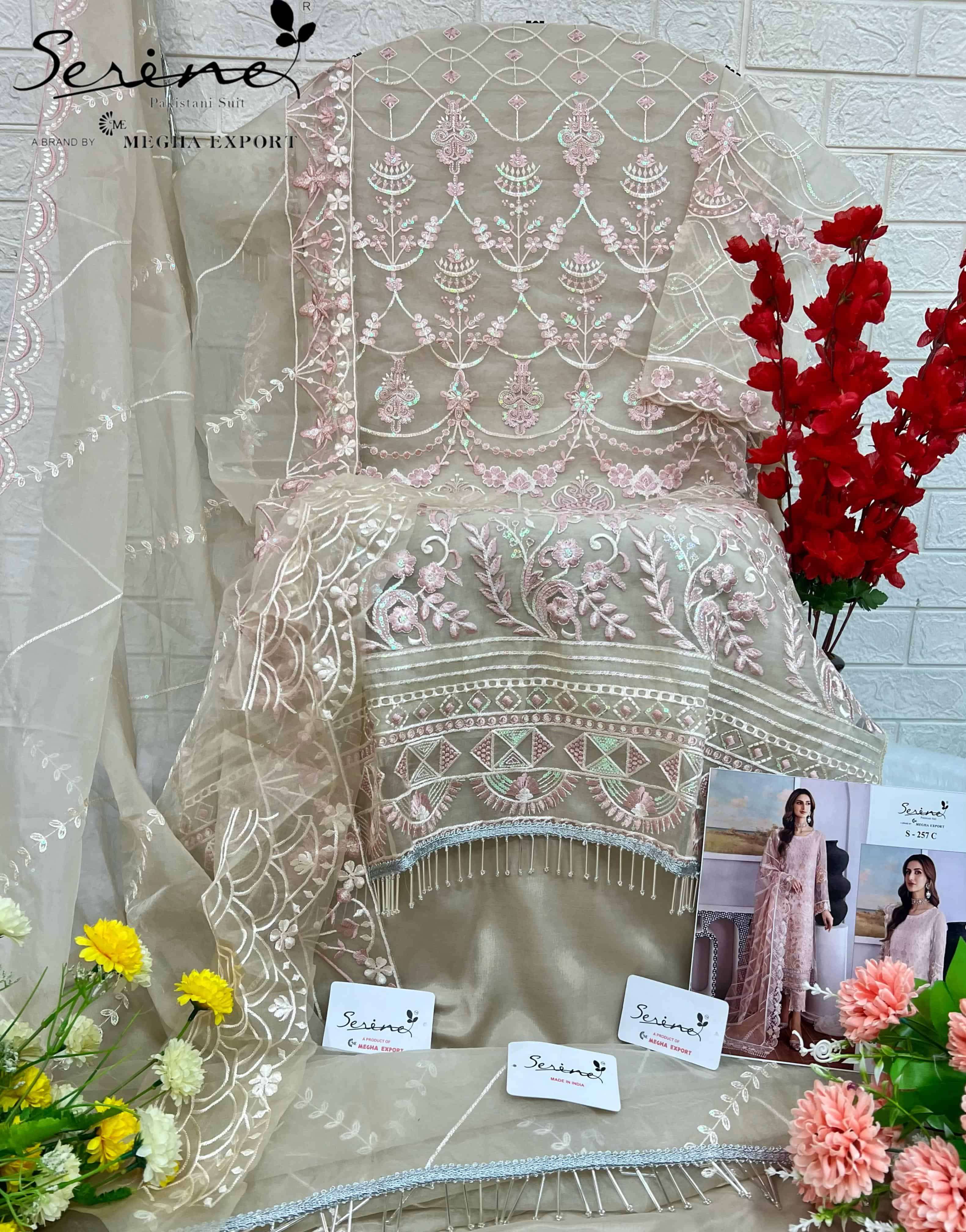 Serine S-257C Organza Designer Suit view 2