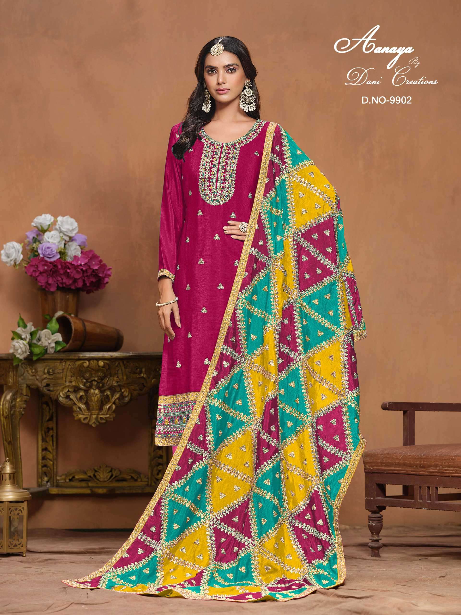 Aanaya Vol 199 Wedding Wear Style Designer Ladies Suit Catalog Exporter view 2